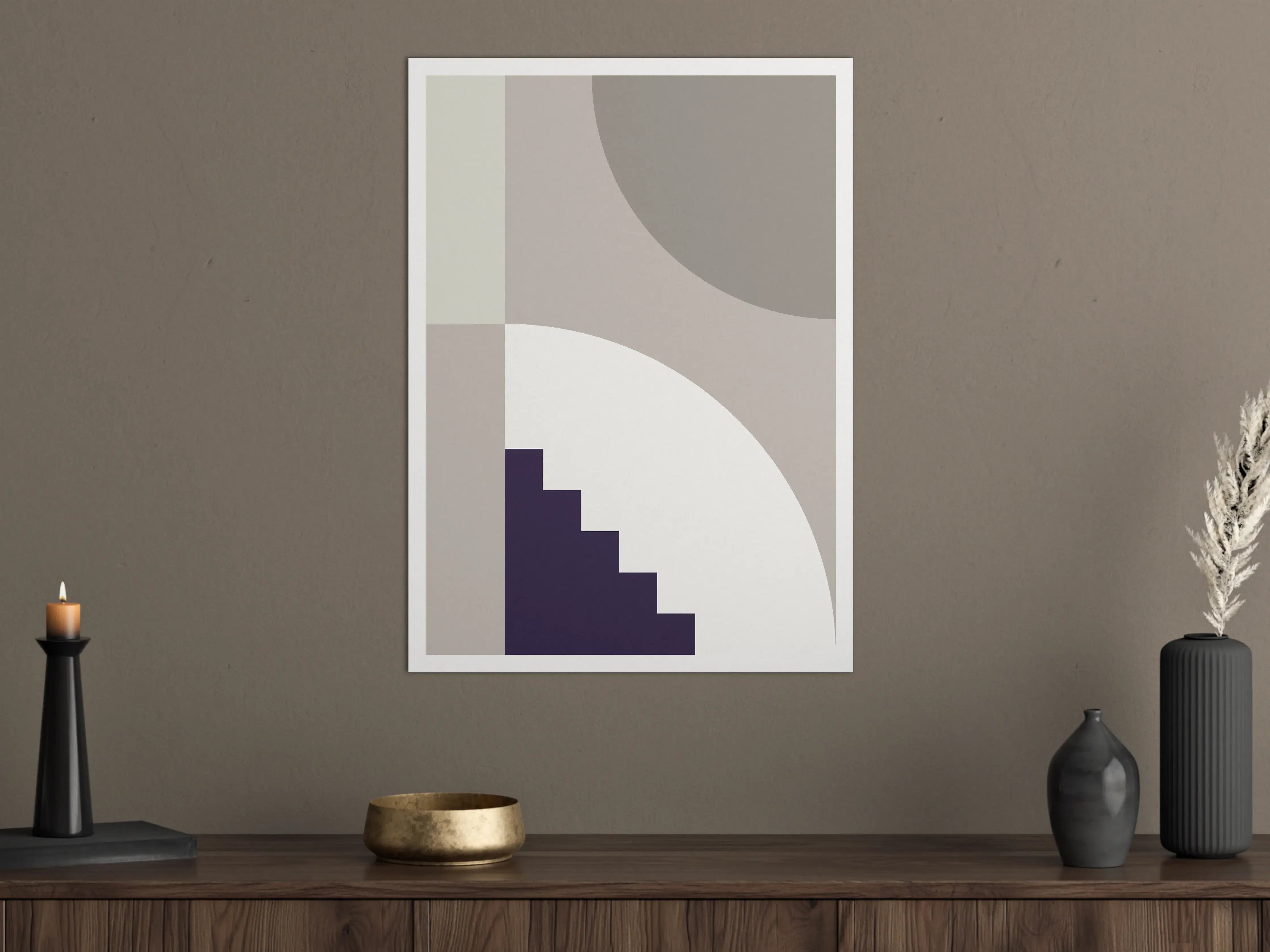 Große Wandbilder - Moderne abstrakte geometrische Wandgestaltung