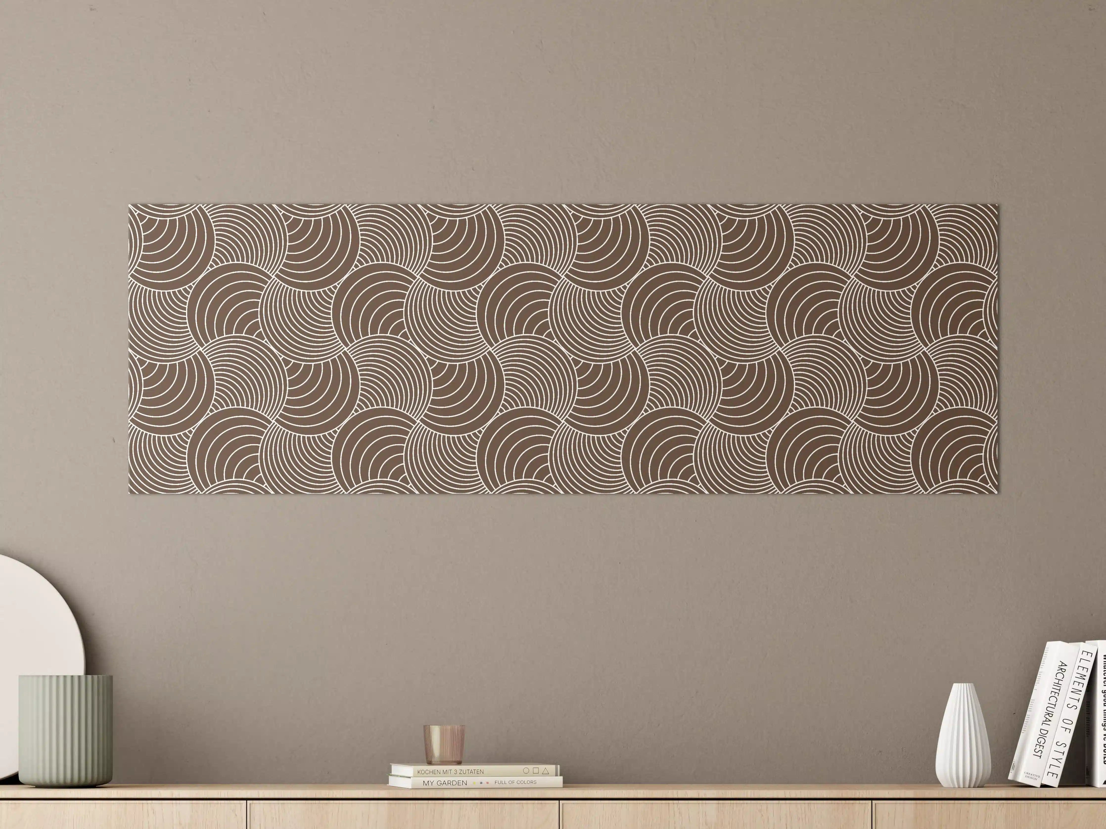 Große Wandbilder - Moderne braune Musterwand