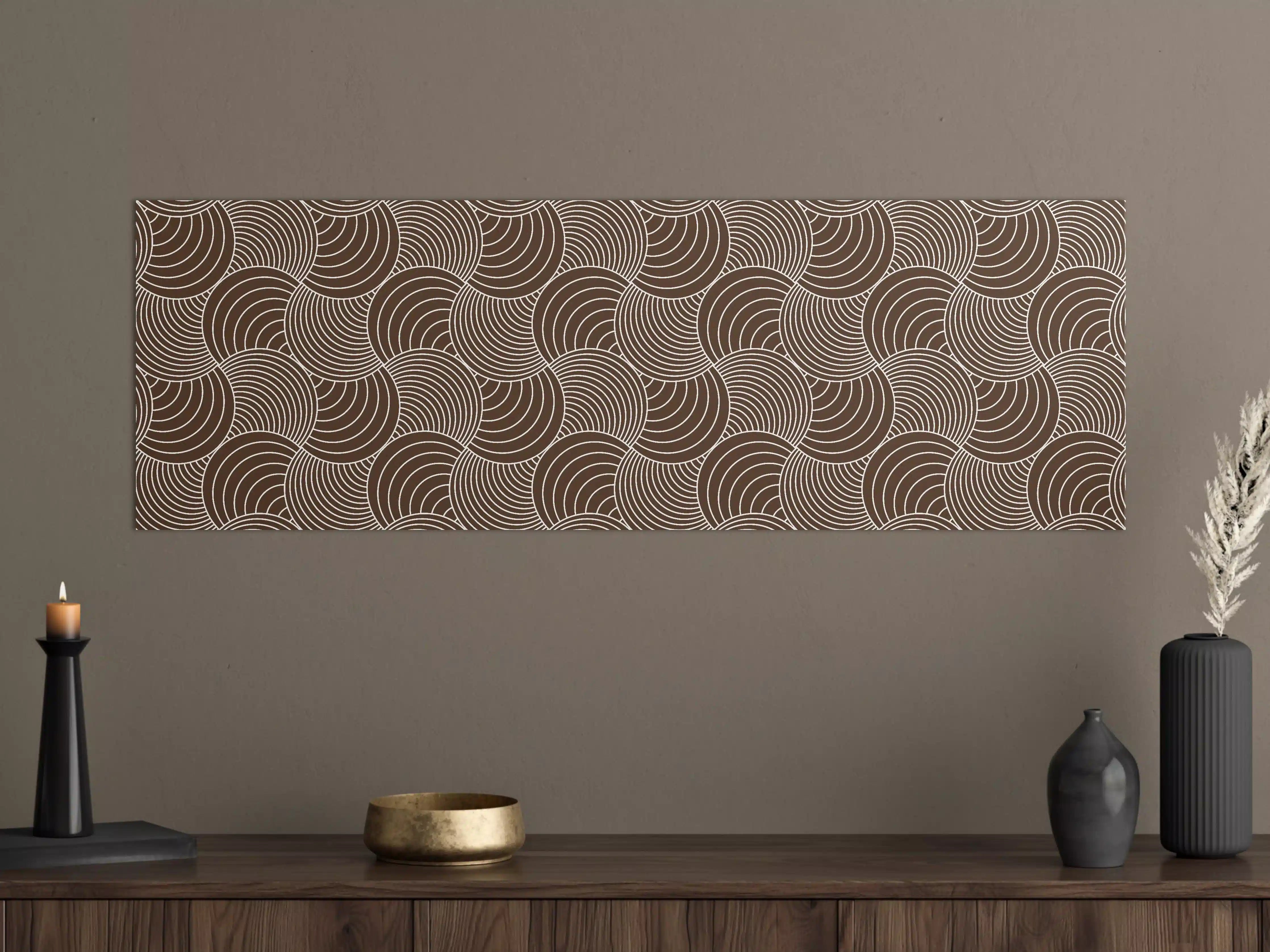 Große Wandbilder - Moderne braune Musterwand