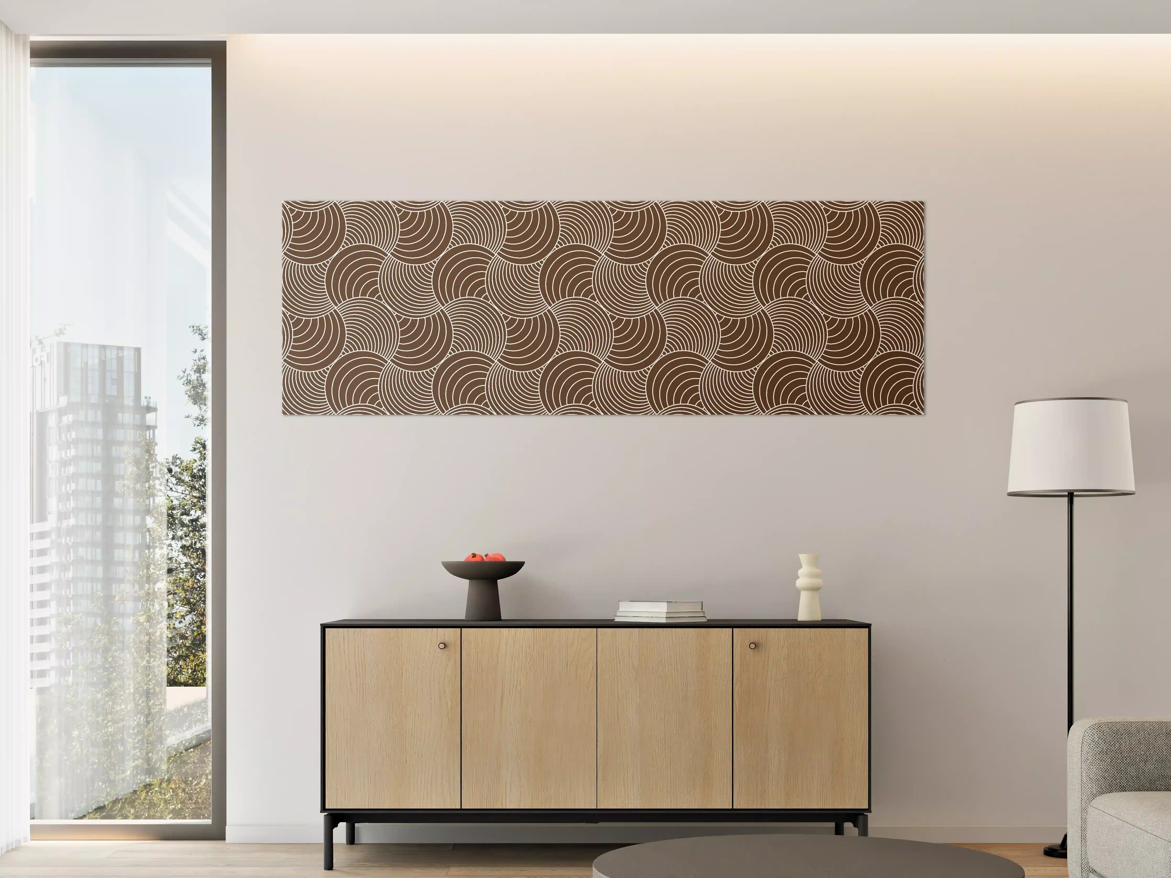 Große Wandbilder - Moderne braune Musterwand
