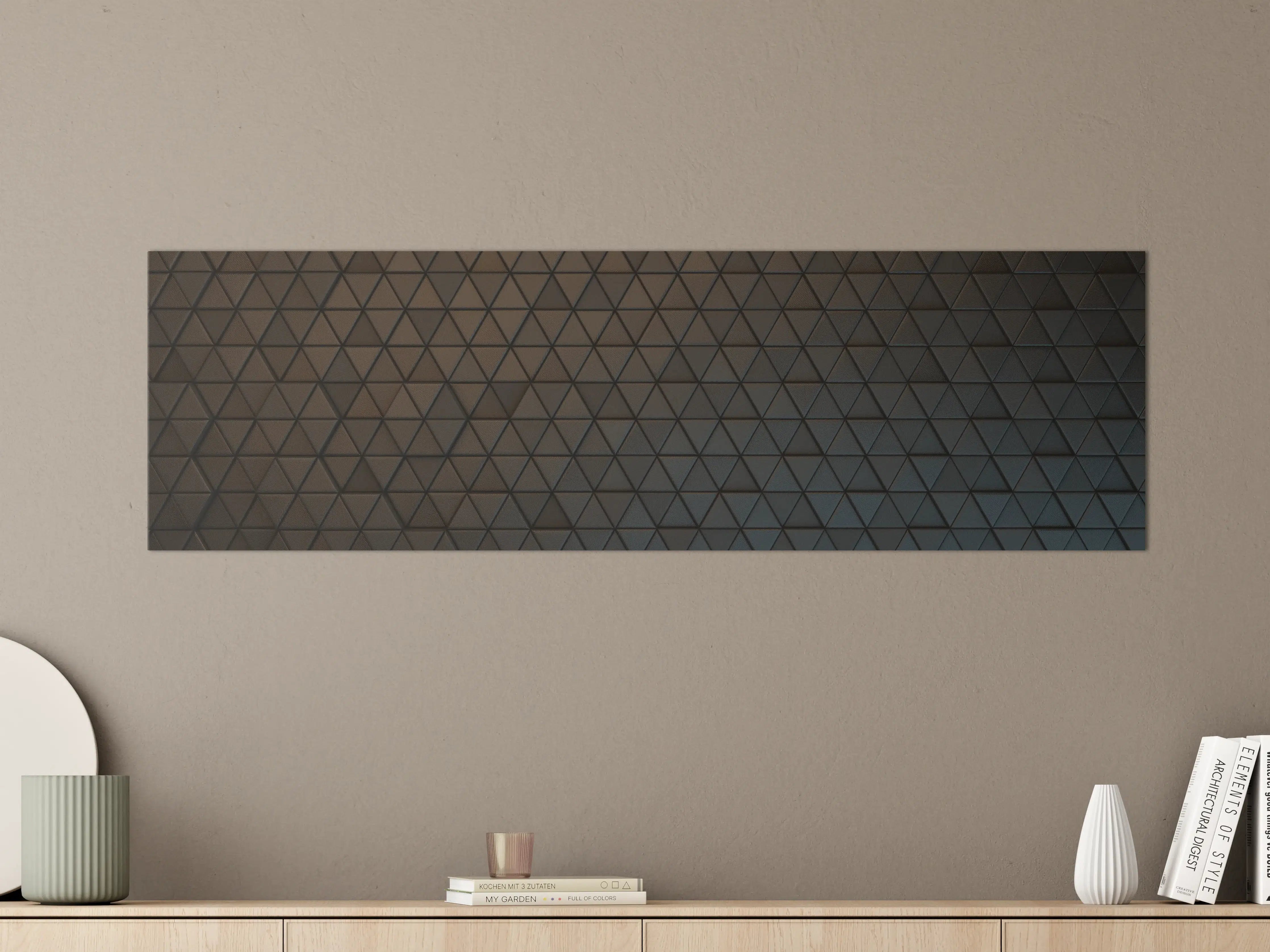 Große Wandbilder - Moderne dunkle Musterung mit geometrischen Dreiecken
