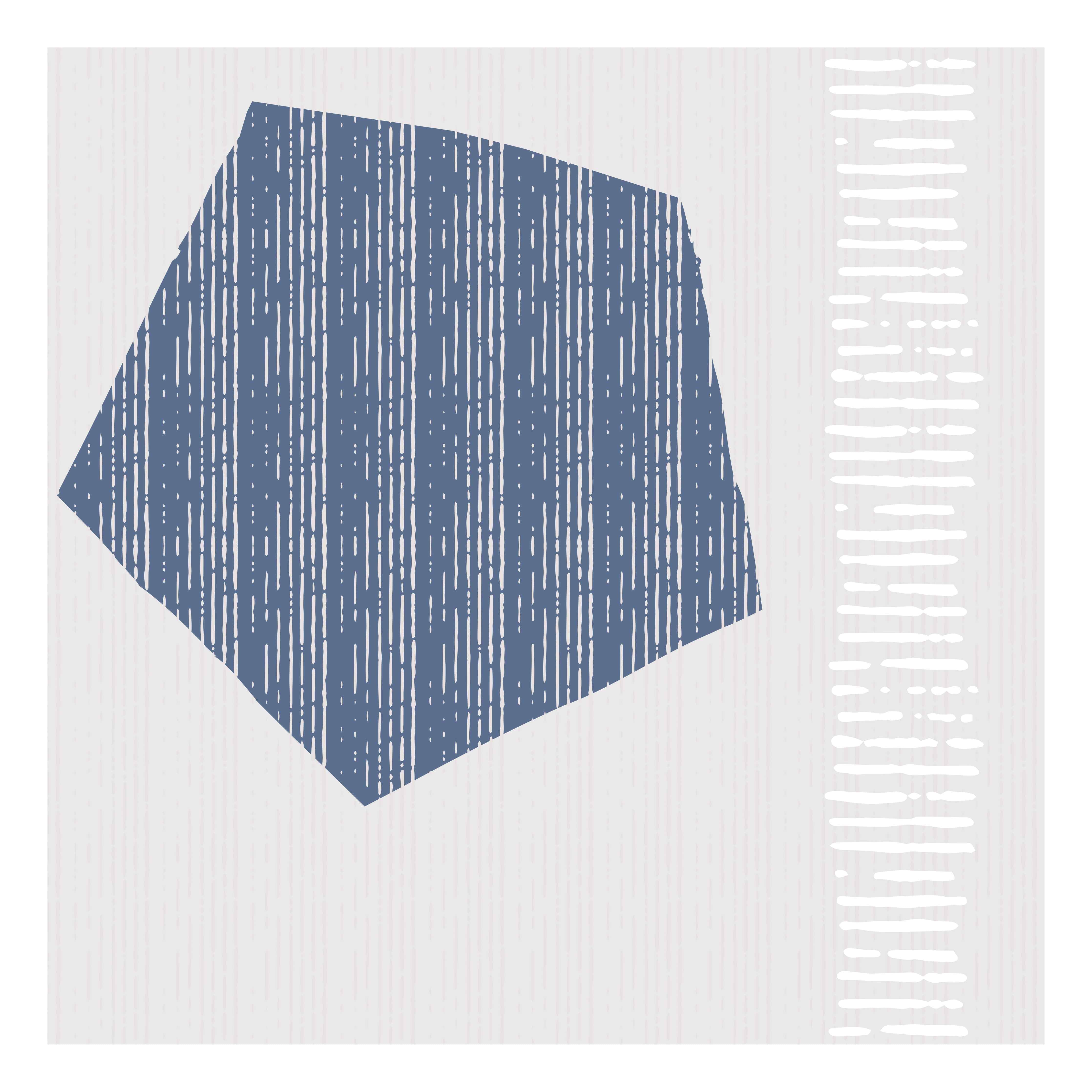 Große Wandbilder-Moderne geometrische Kunst in Blau und Grau