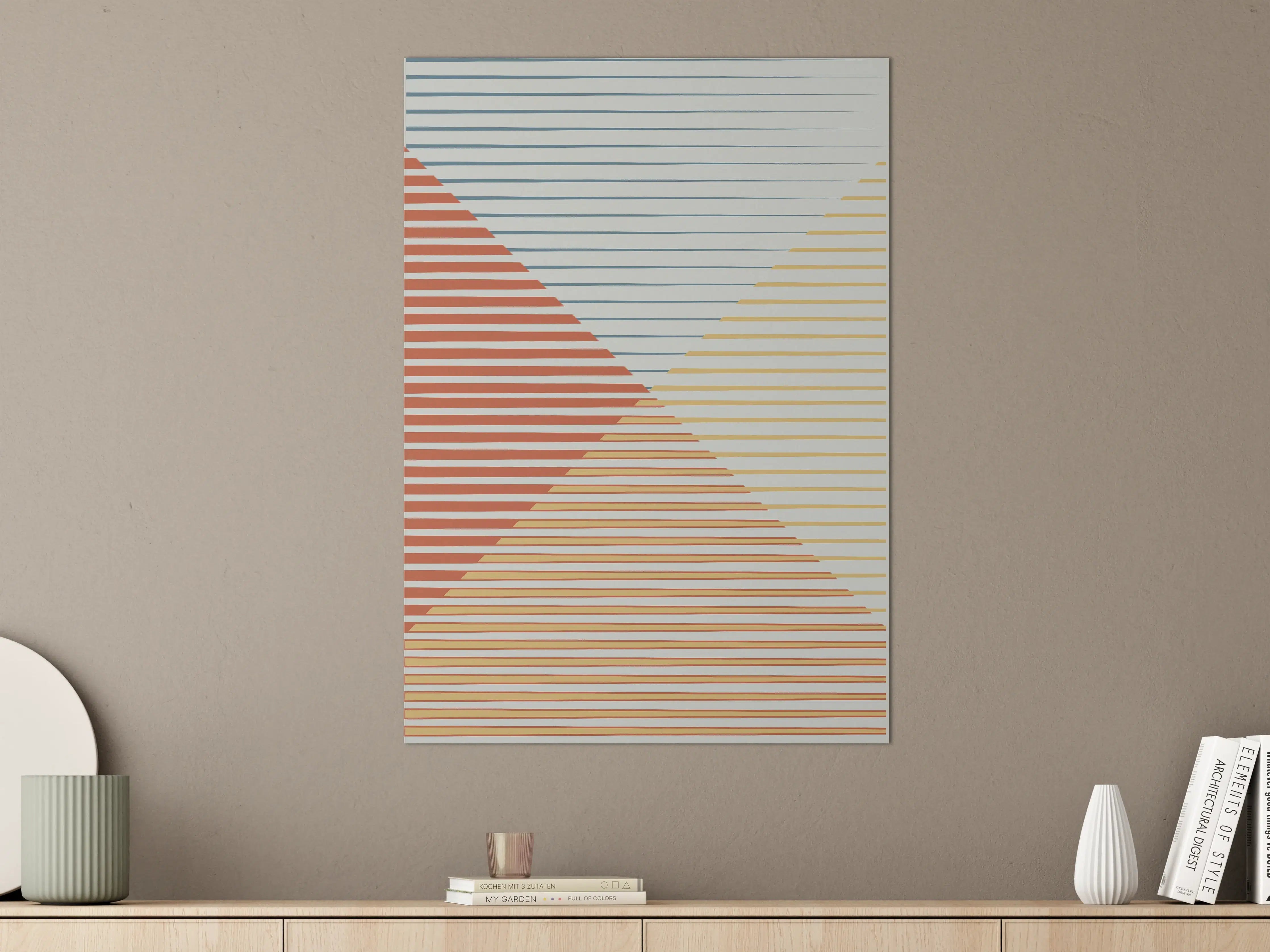 Große Wandbilder - Moderne geometrische Linienfarbe Beige