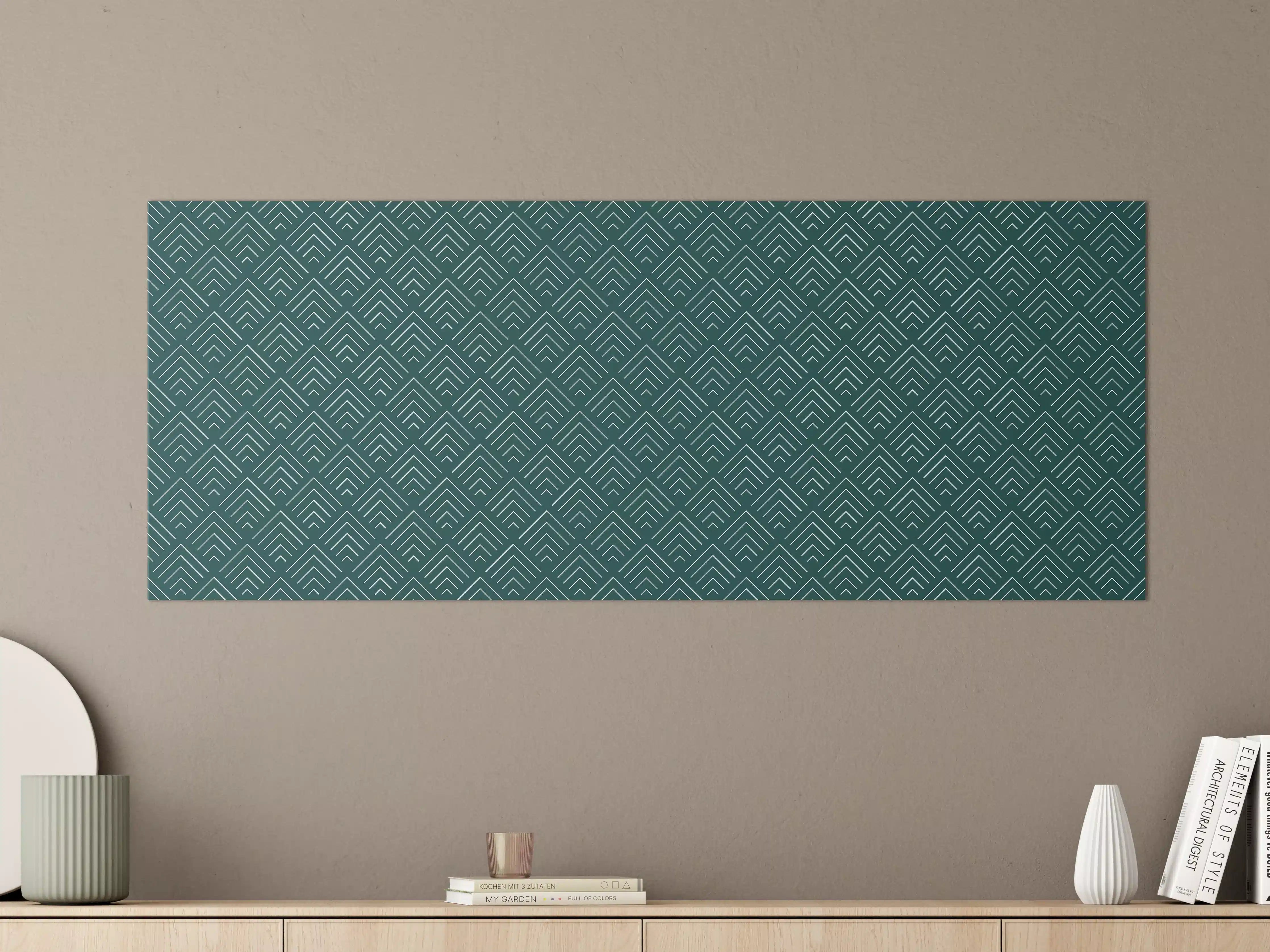 Große Wandbilder - Moderne geometrische Muster in Blau und Beige