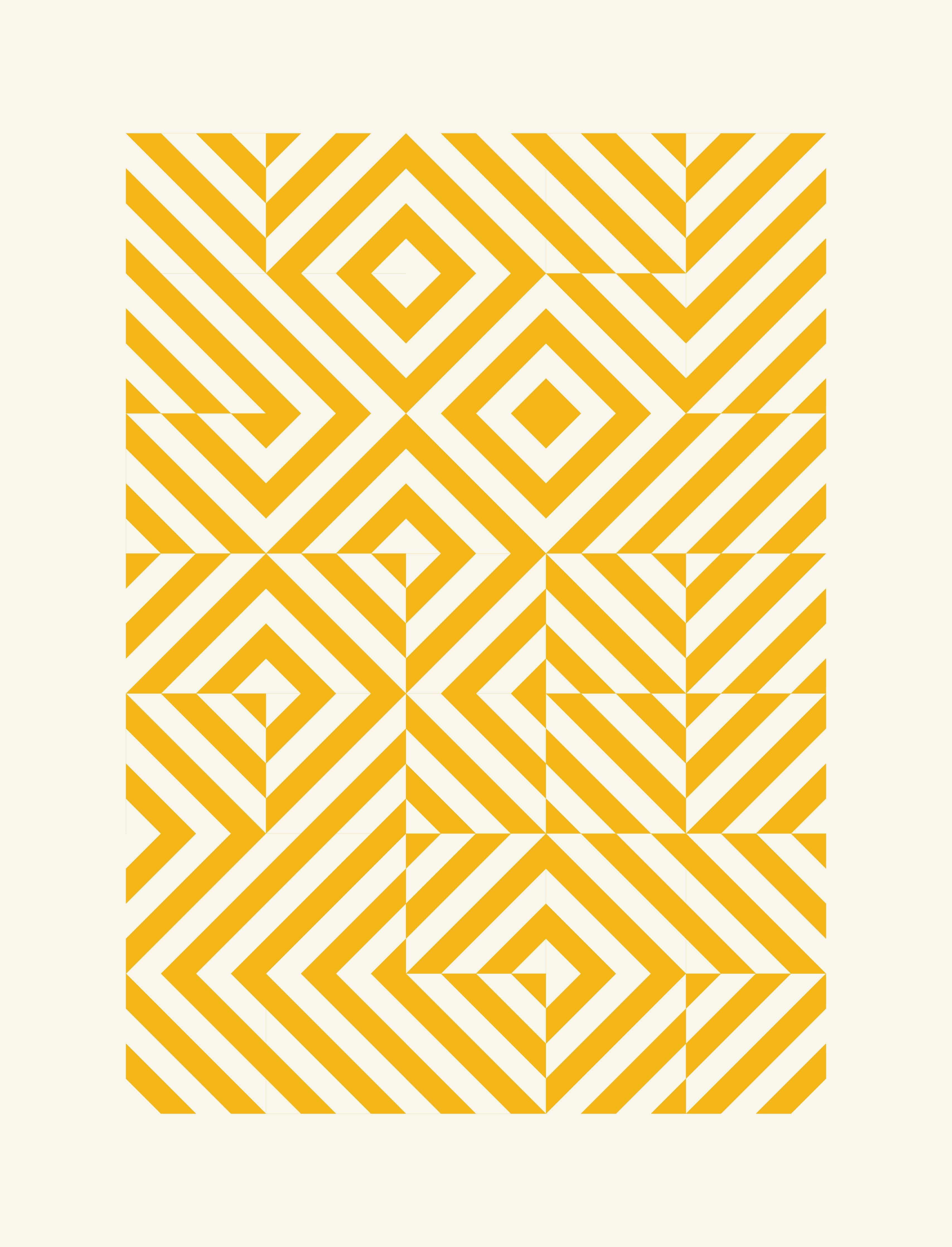 Große Wandbilder-Moderne geometrische Muster in Gelb