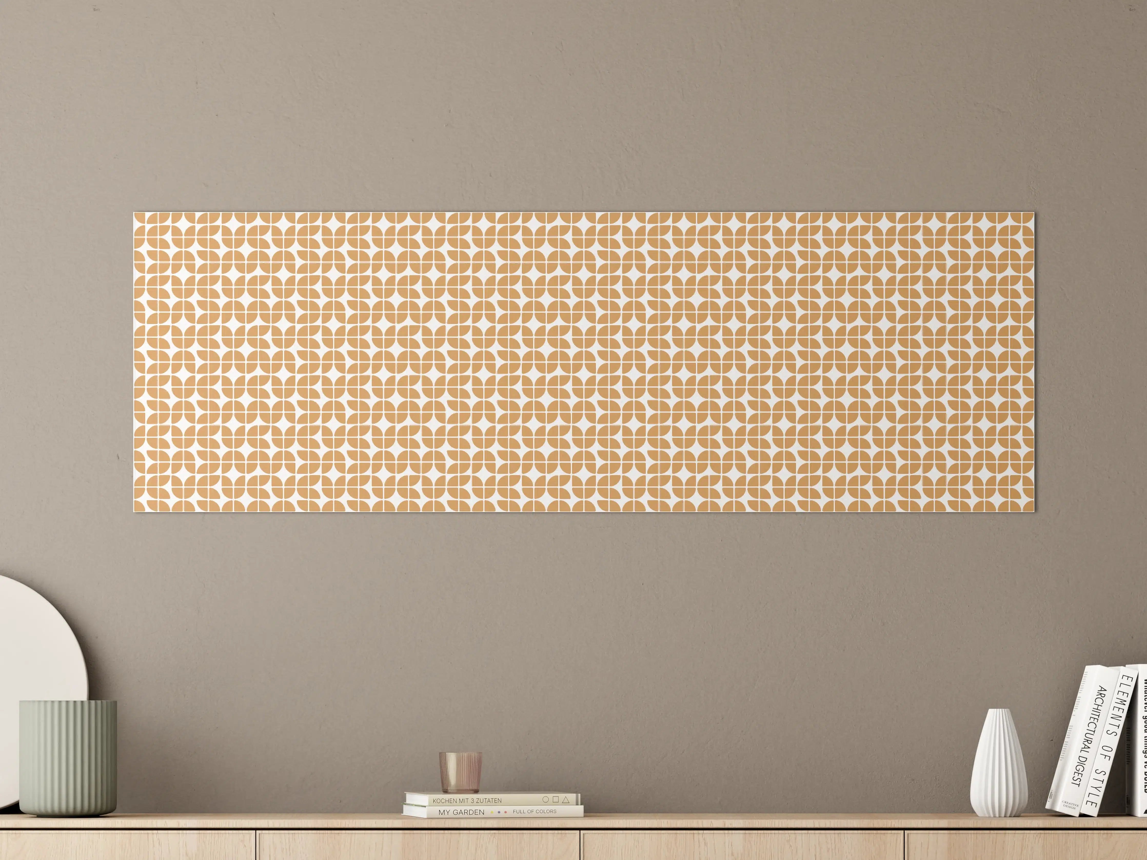 Große Wandbilder - Moderne geometrische Muster in warmen Beige-Tönen