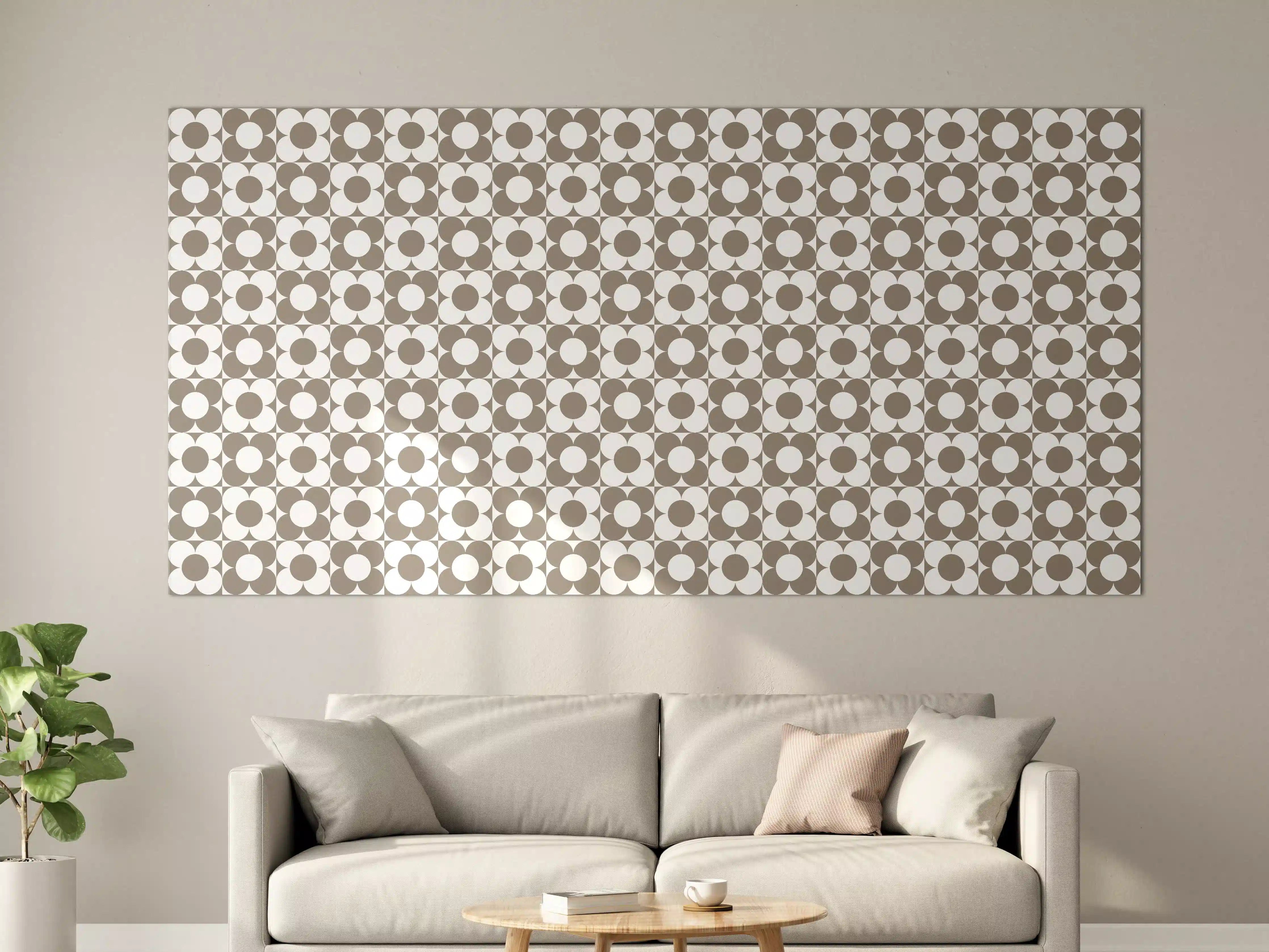 Große Wandbilder - Moderne geometrische Mustere in neutralen Tönen