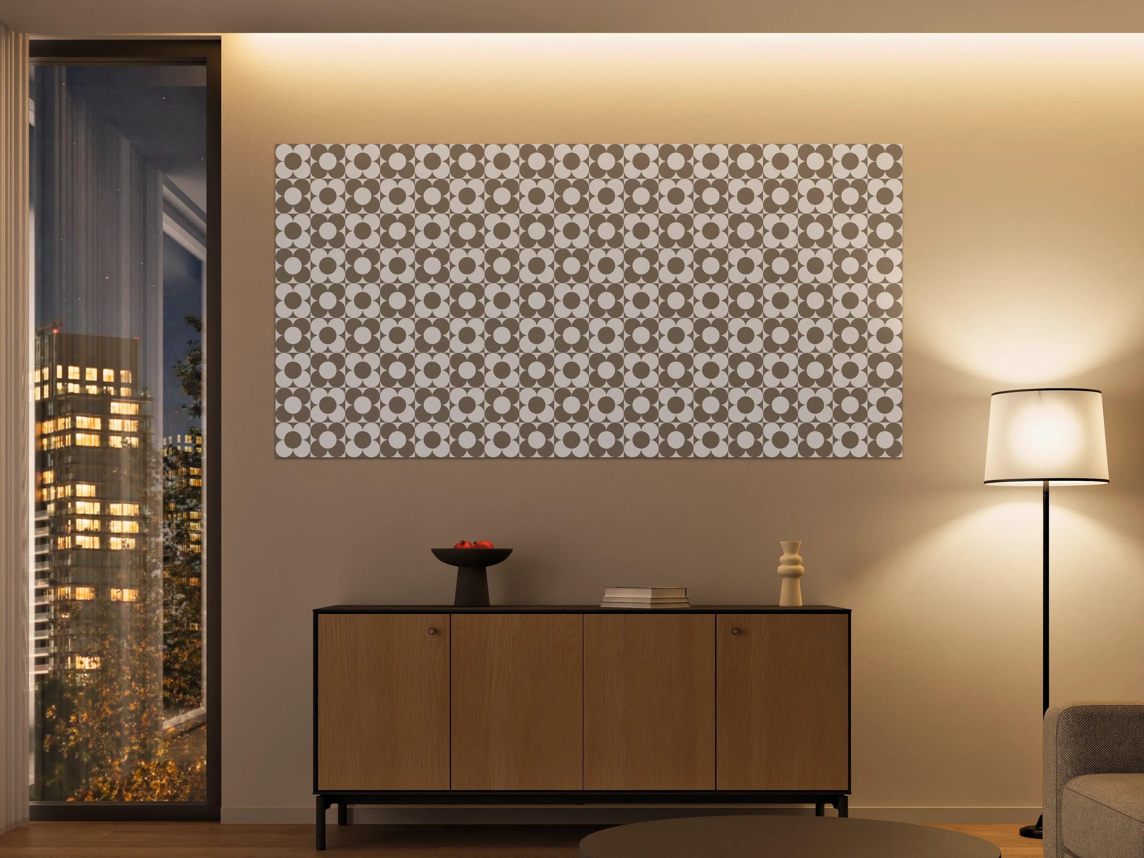 Große Wandbilder - Moderne geometrische Mustere in neutralen Tönen