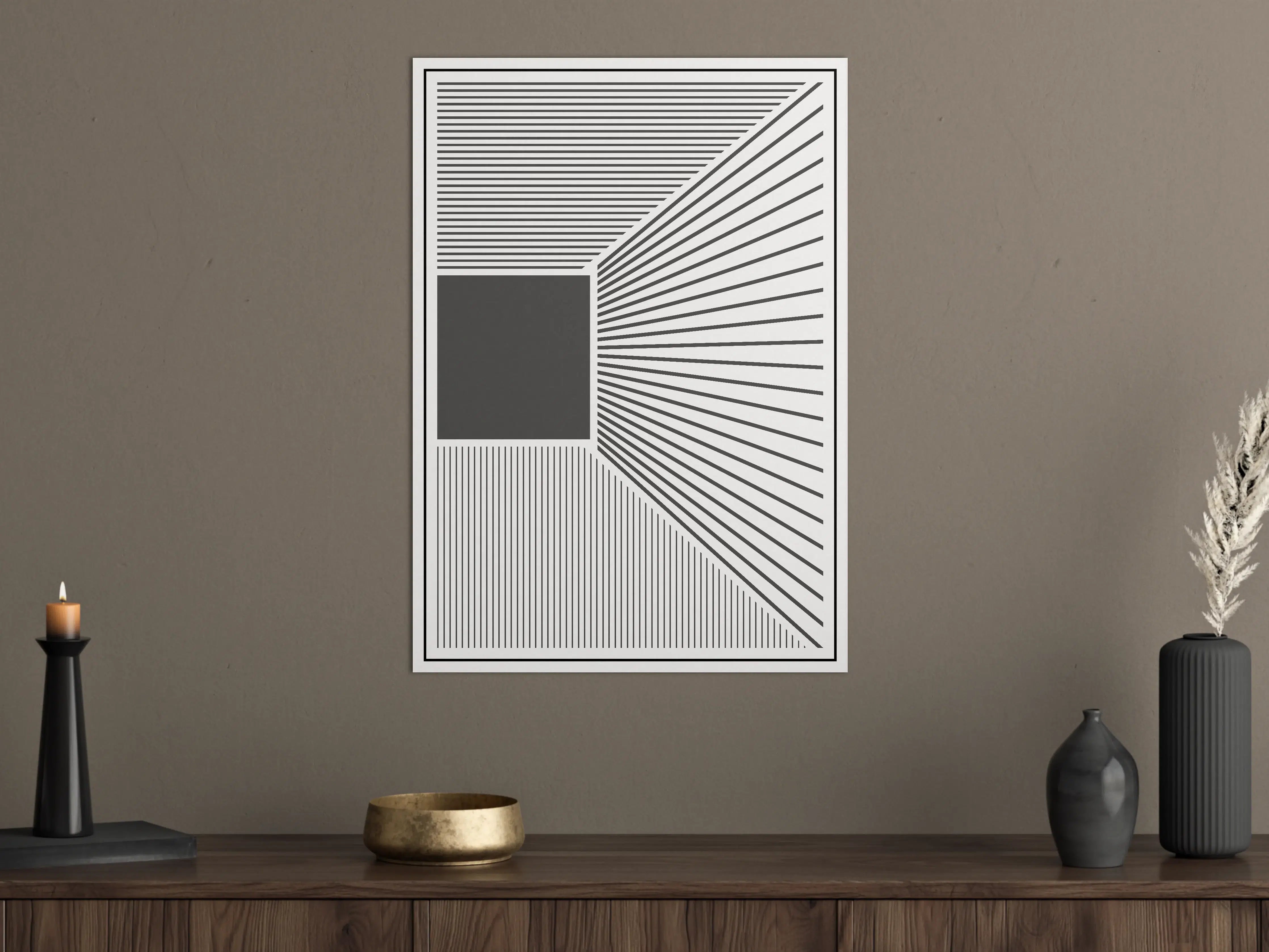 Große Wandbilder - Moderne geometrische Raumgestaltung