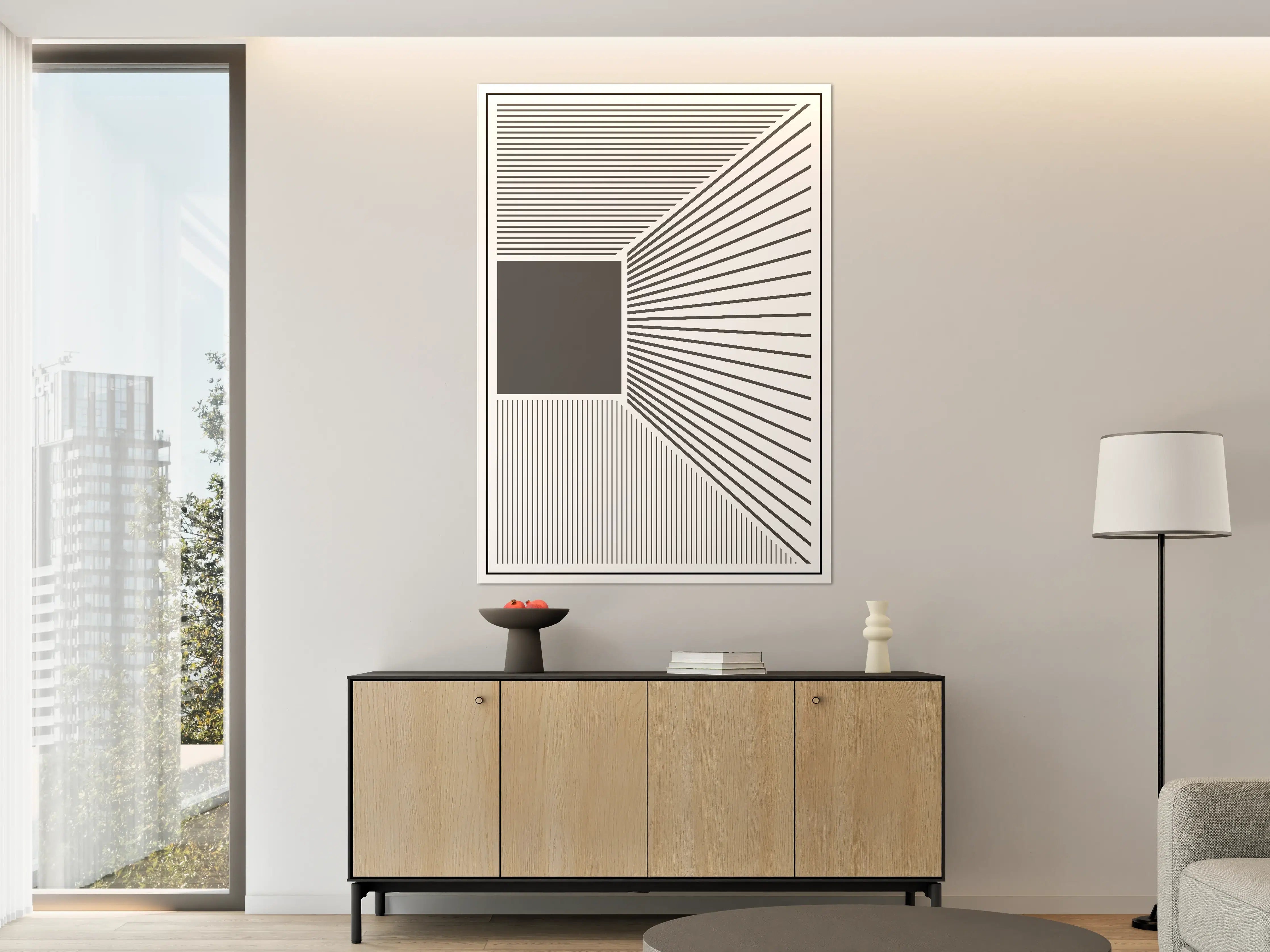 Große Wandbilder - Moderne geometrische Raumgestaltung