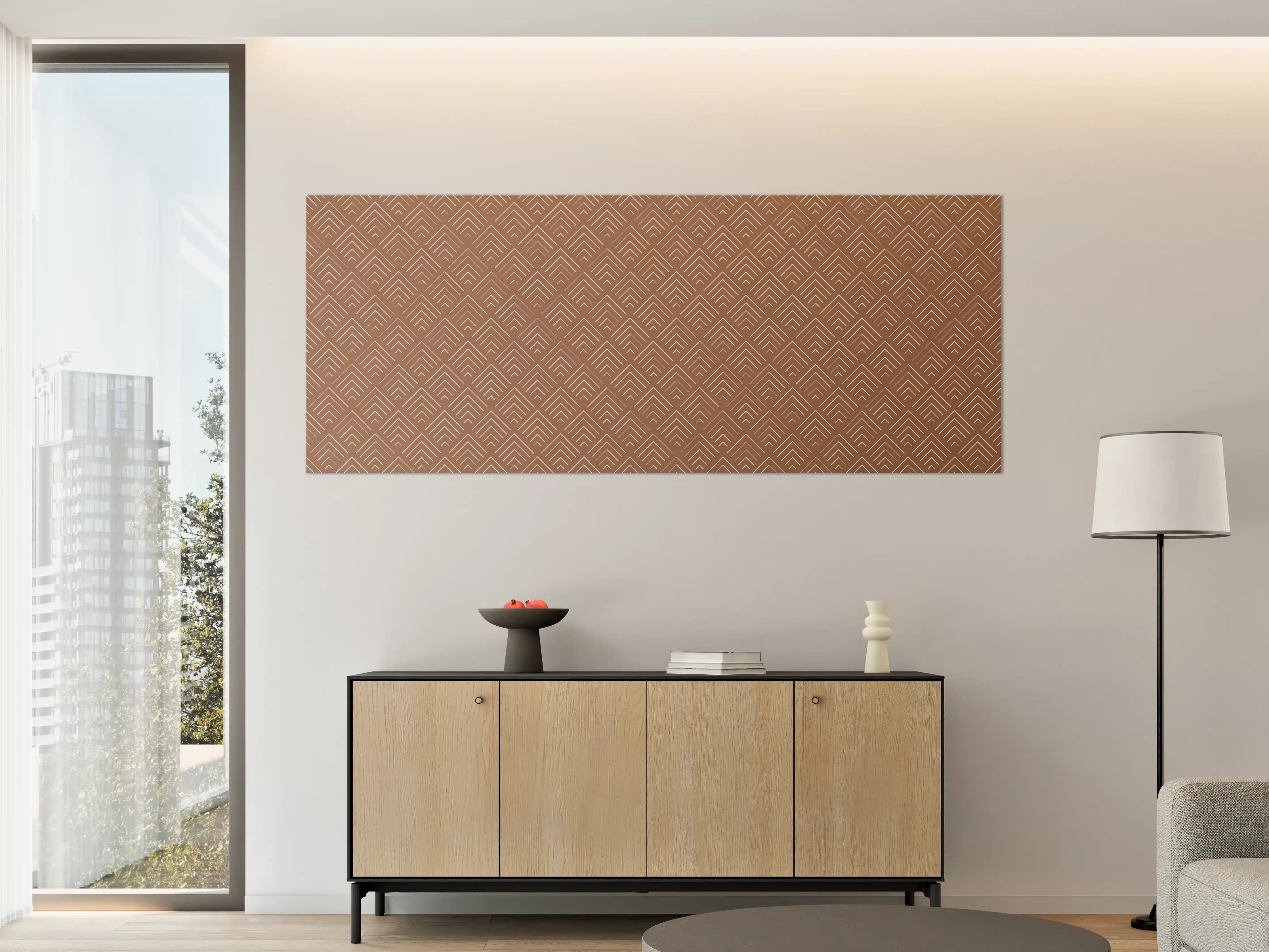 Große Wandbilder - Moderne goldene Geometrie-Musterwand