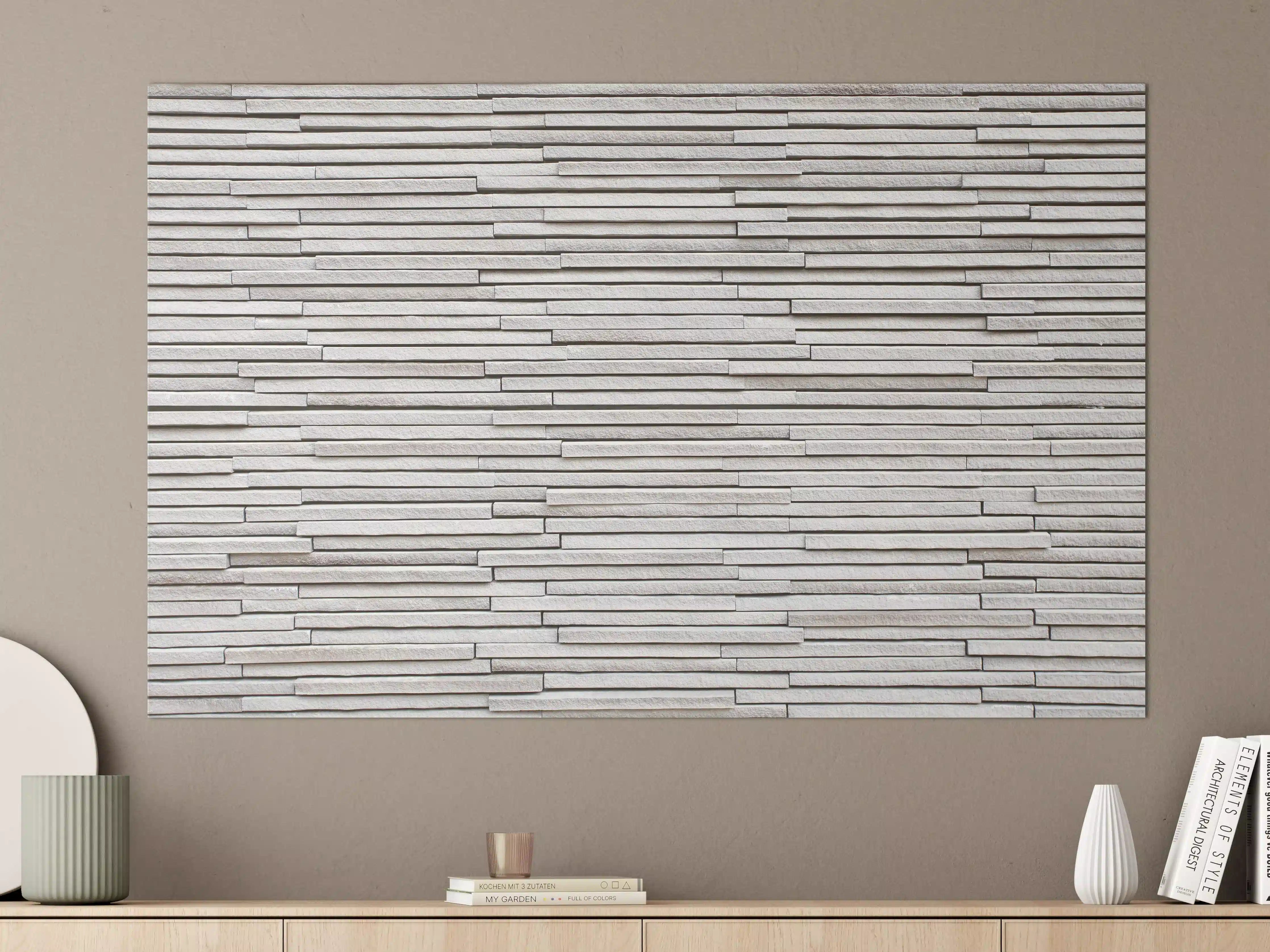 Große Wandbilder - Moderne helle Steinwand
