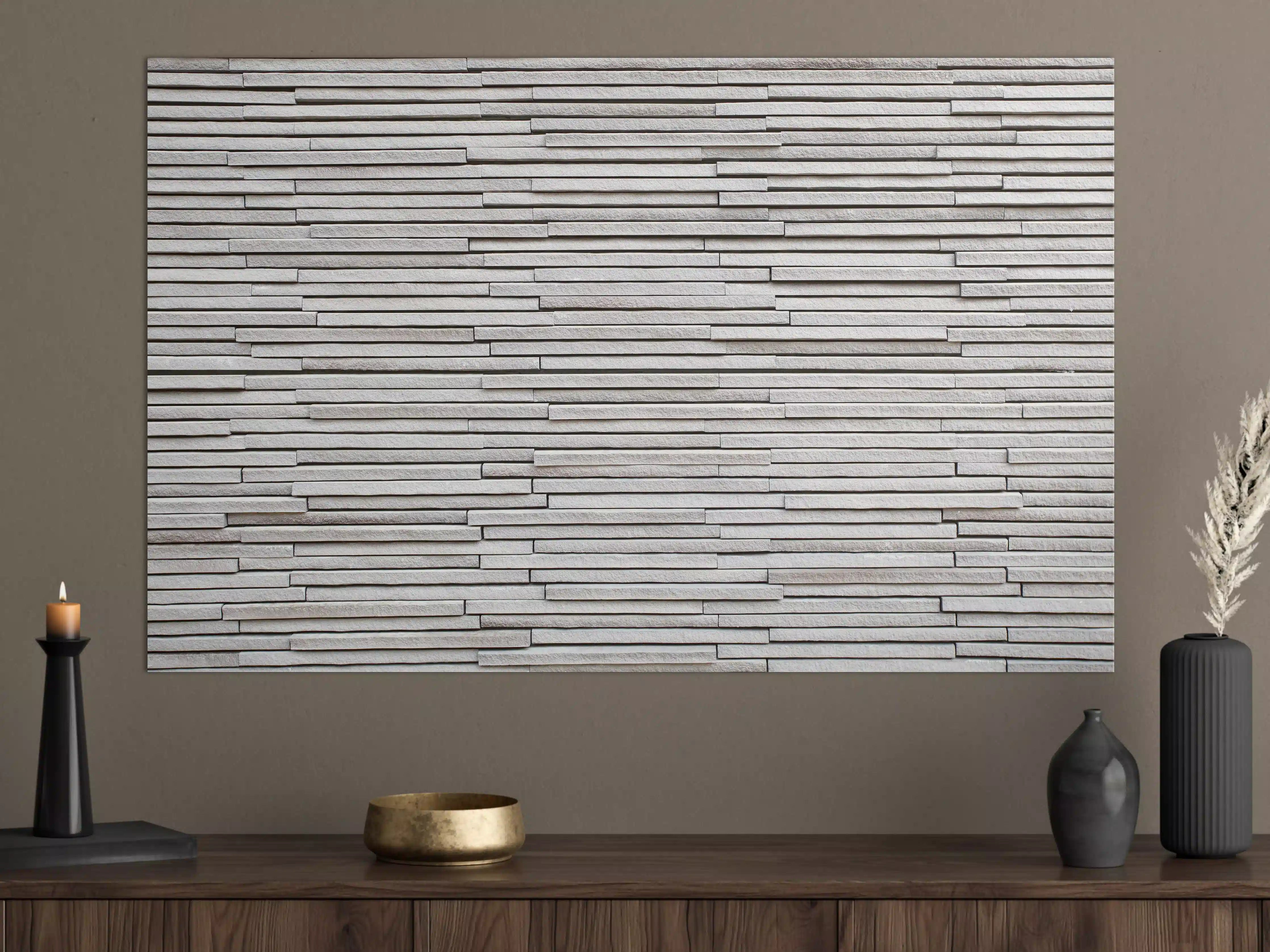 Große Wandbilder - Moderne helle Steinwand