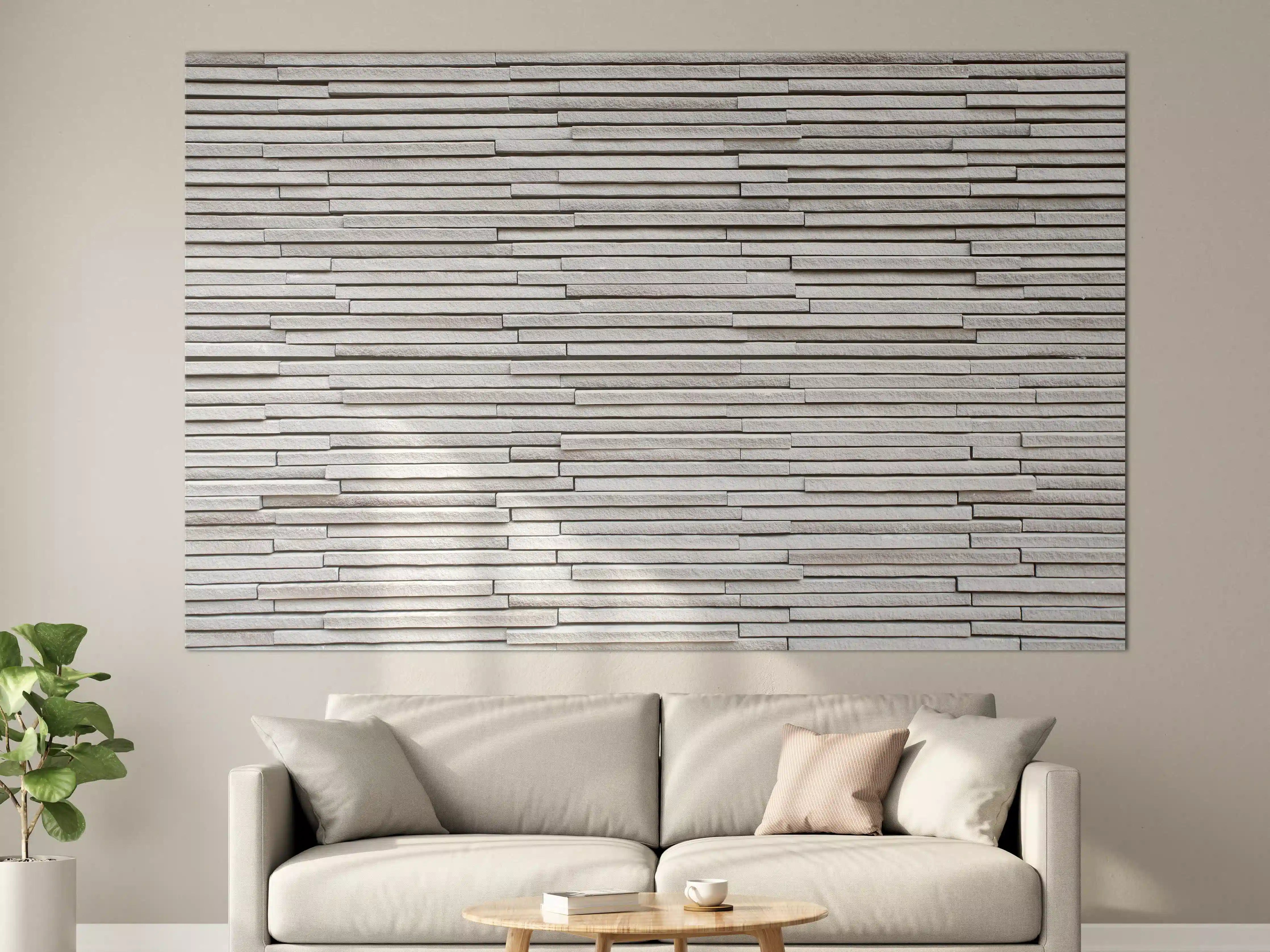 Große Wandbilder - Moderne helle Steinwand