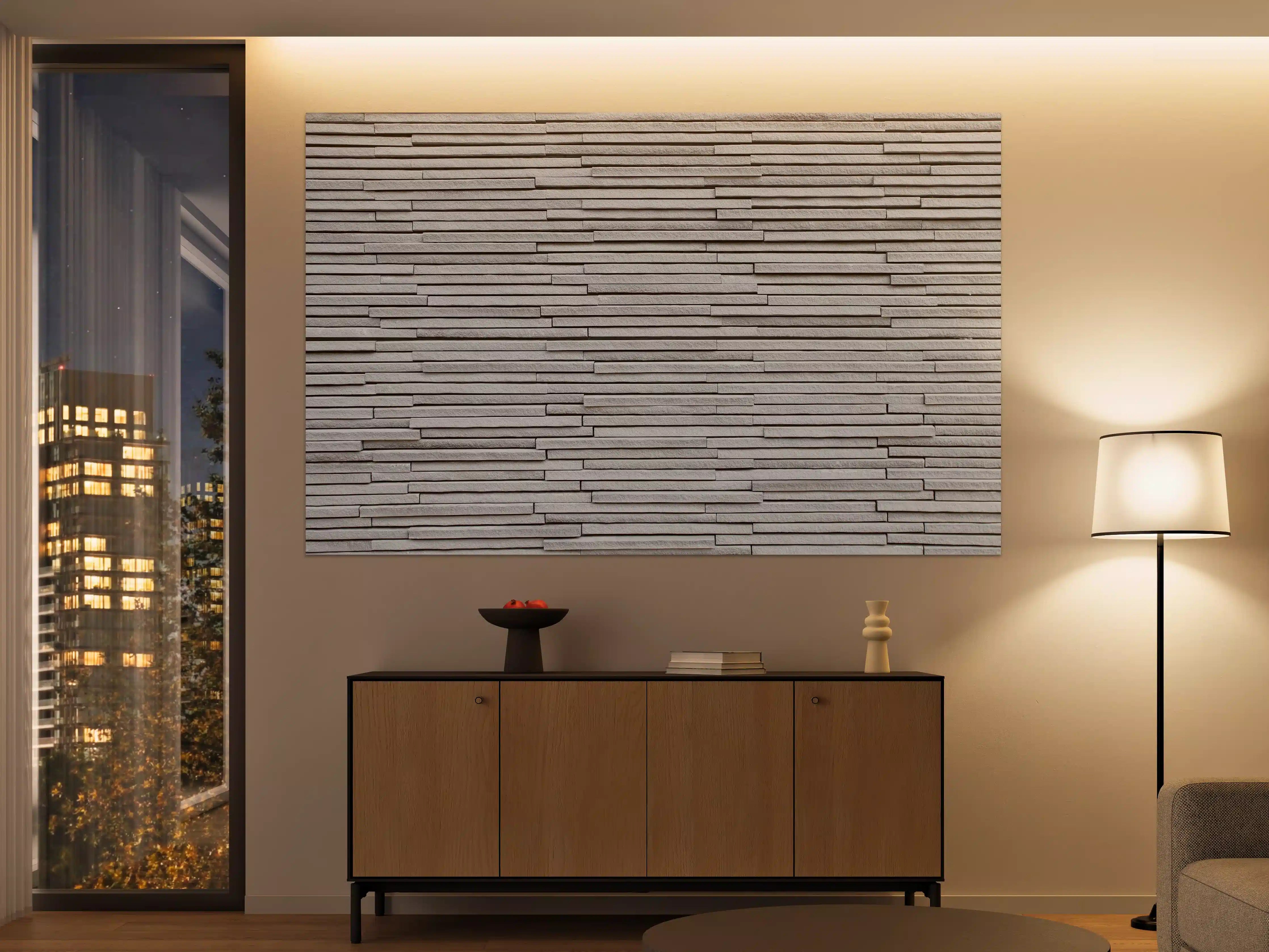 Große Wandbilder - Moderne helle Steinwand