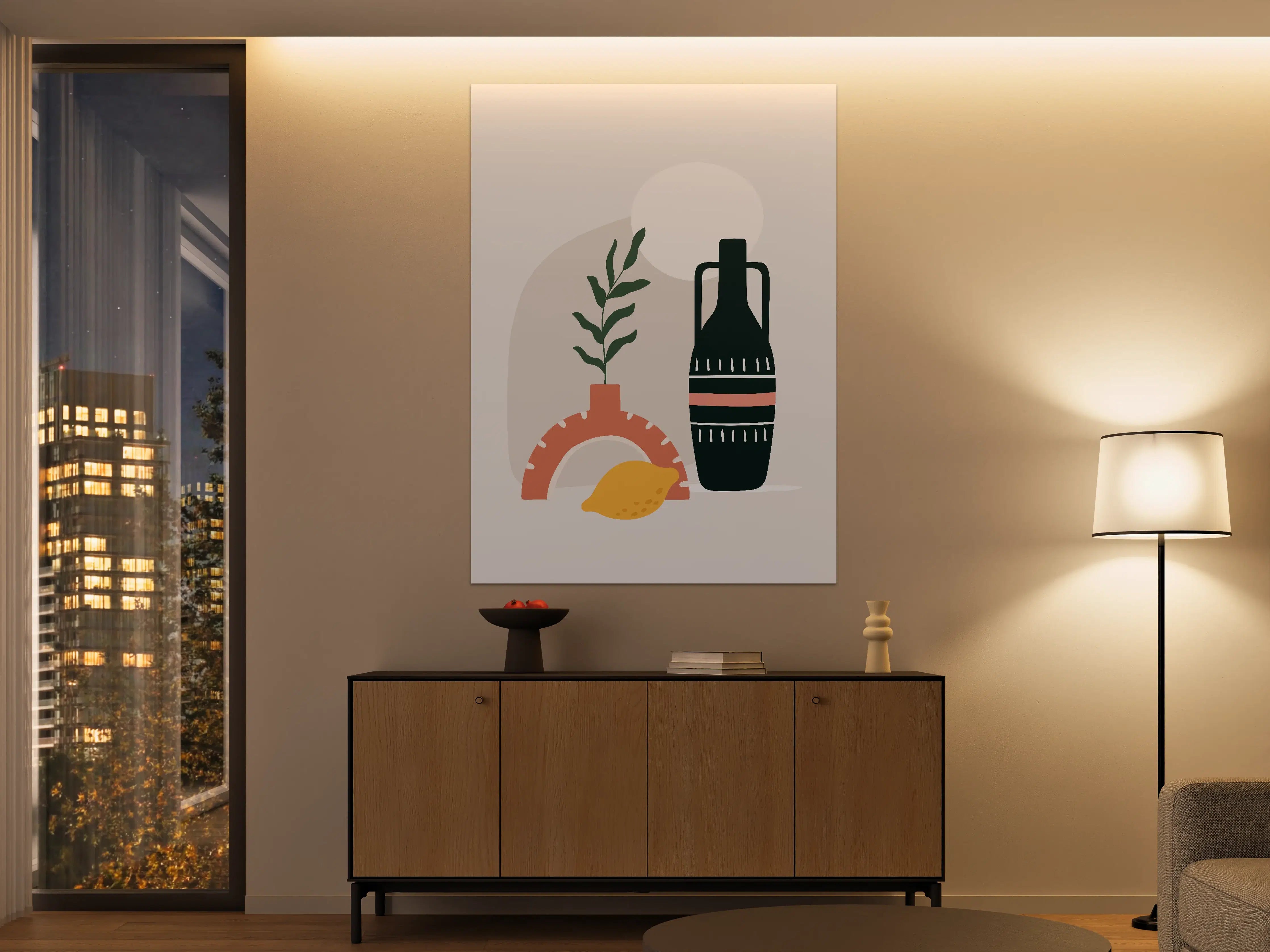 Große Wandbilder - Moderne minimalistische Stillleben-Darstellung