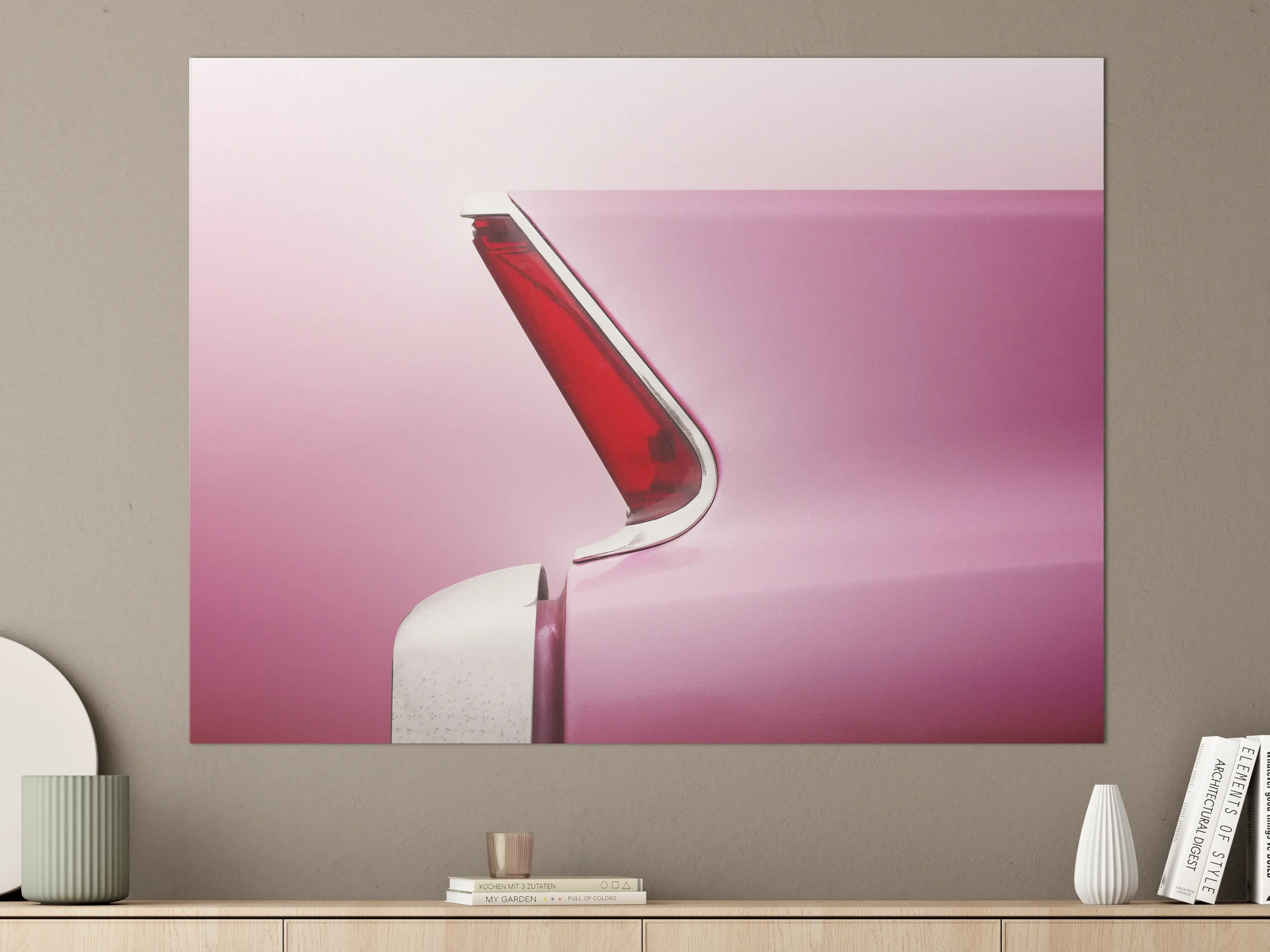 Große Wandbilder - Moderne pinke Autokarosserie mit stilvollem Design