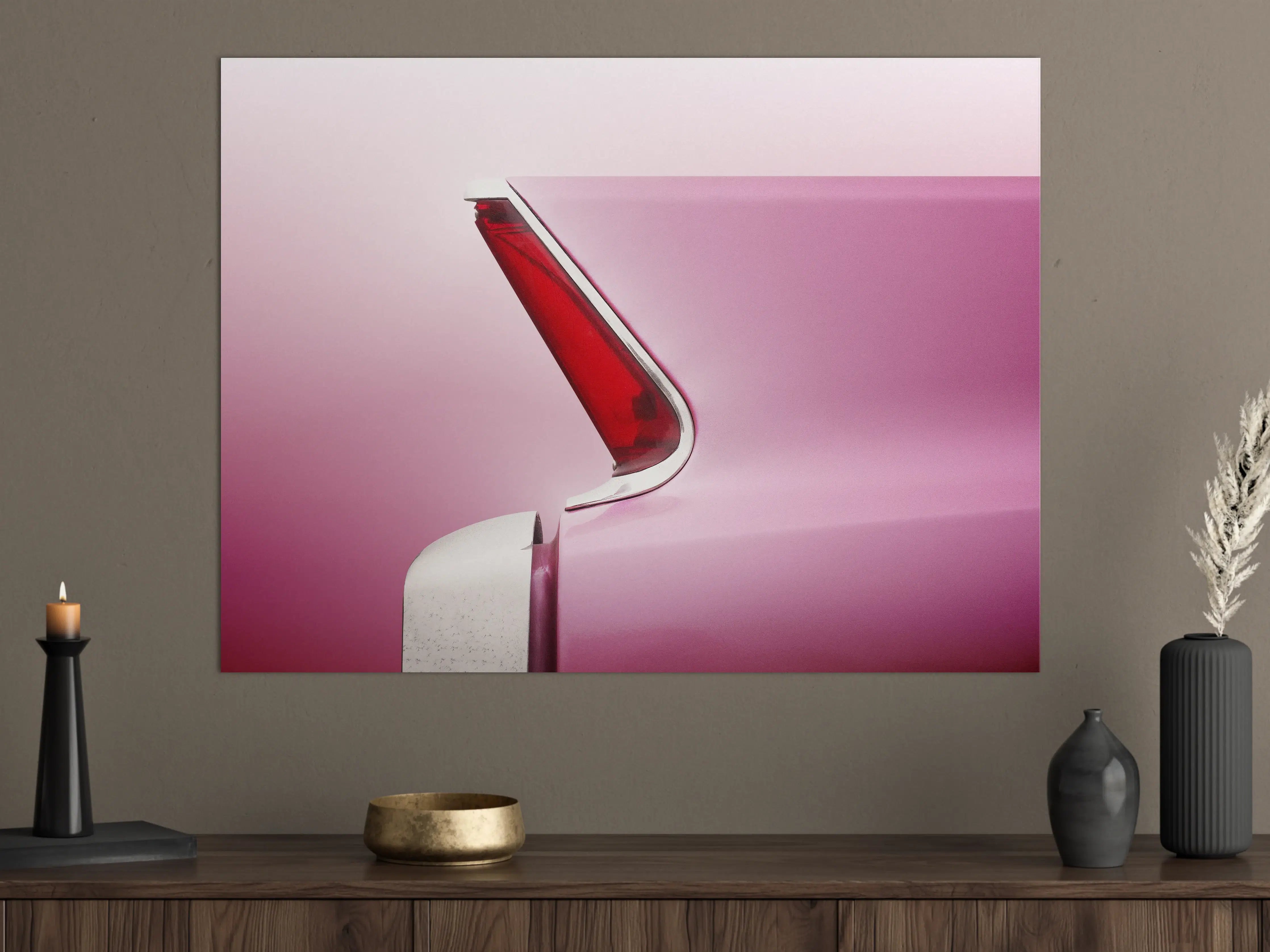 Große Wandbilder - Moderne pinke Autokarosserie mit stilvollem Design