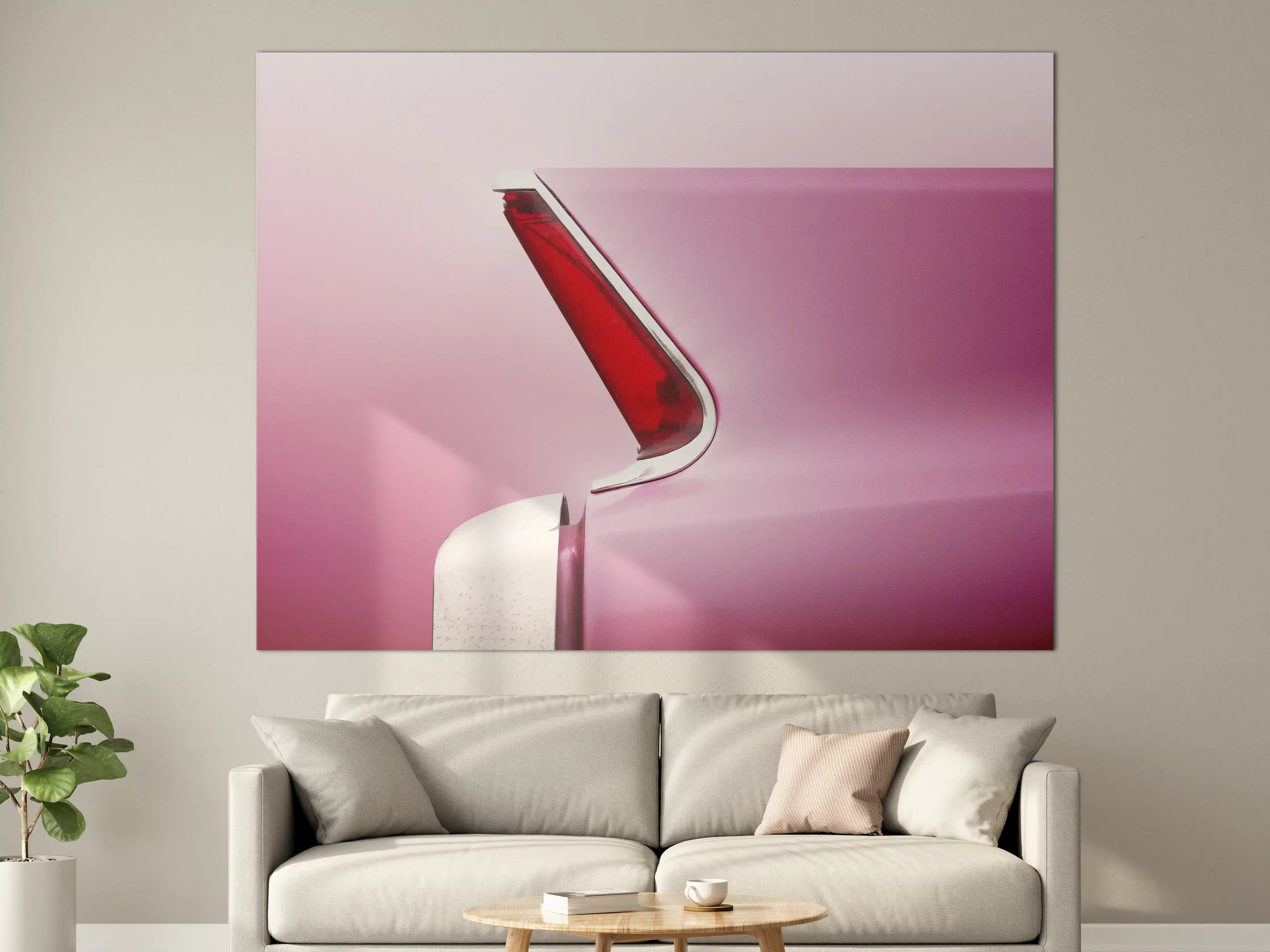 Große Wandbilder - Moderne pinke Autokarosserie mit stilvollem Design