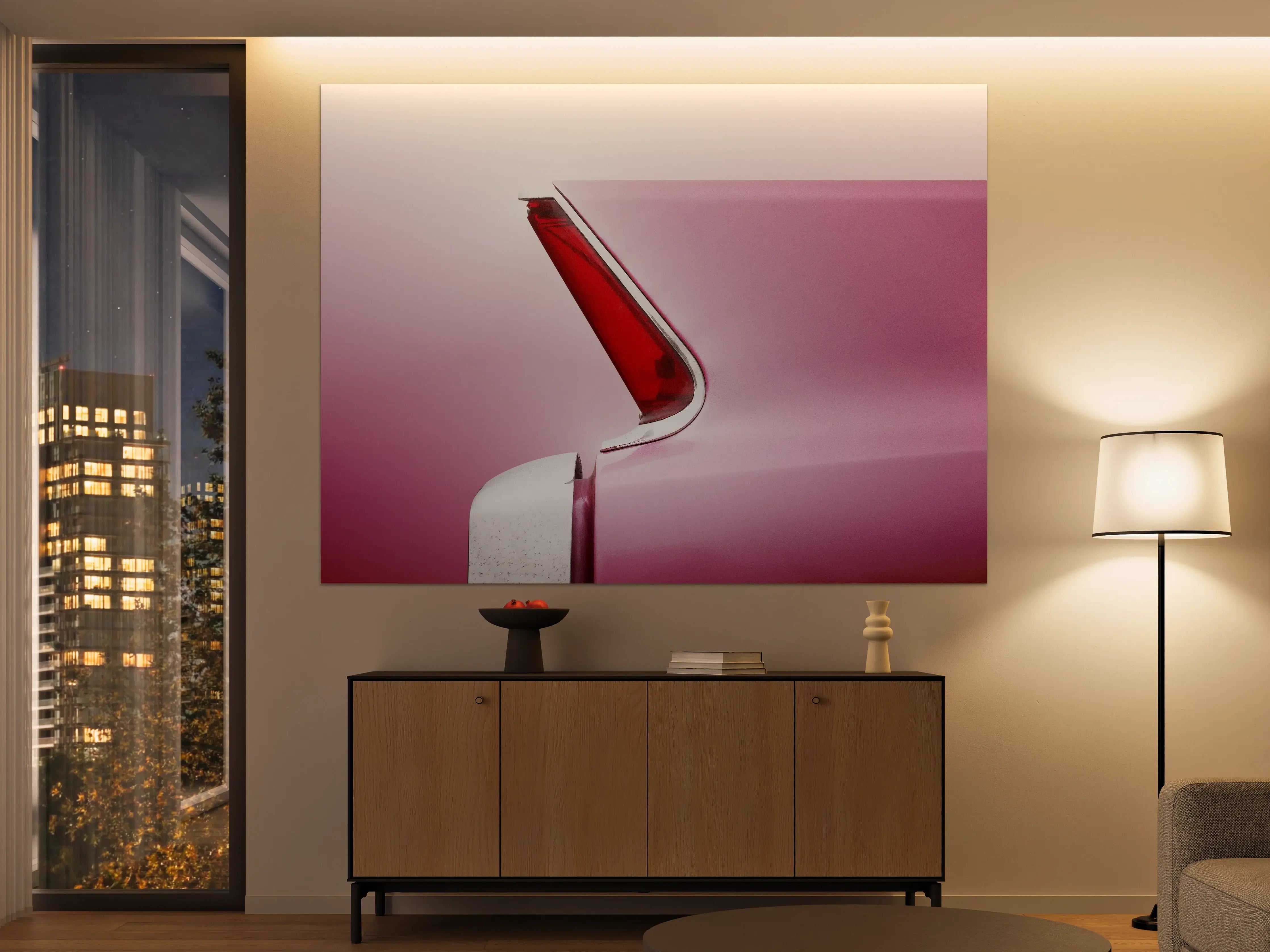 Große Wandbilder - Moderne pinke Autokarosserie mit stilvollem Design