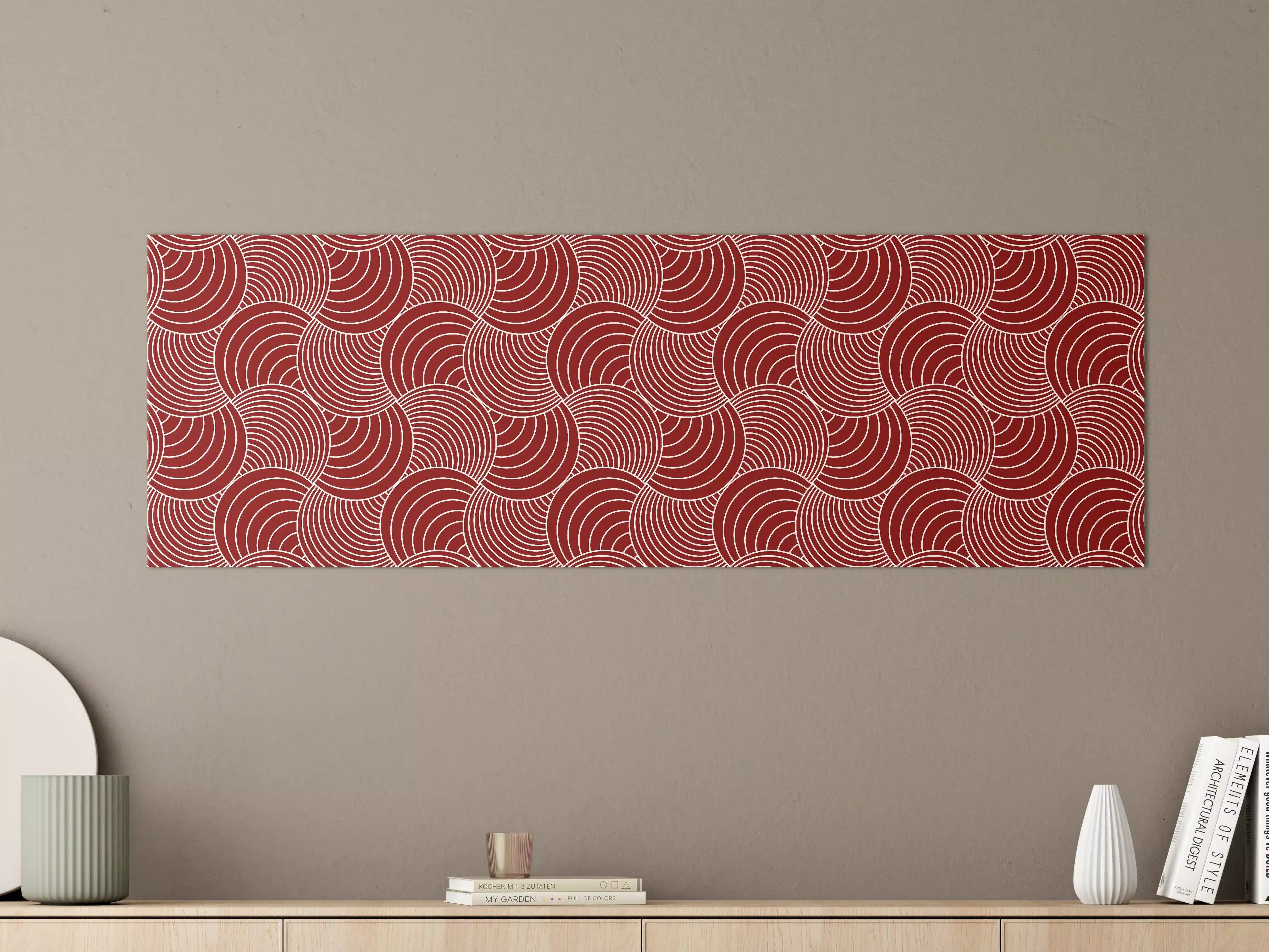 Große Wandbilder - Moderne rote Geometrie-Muster