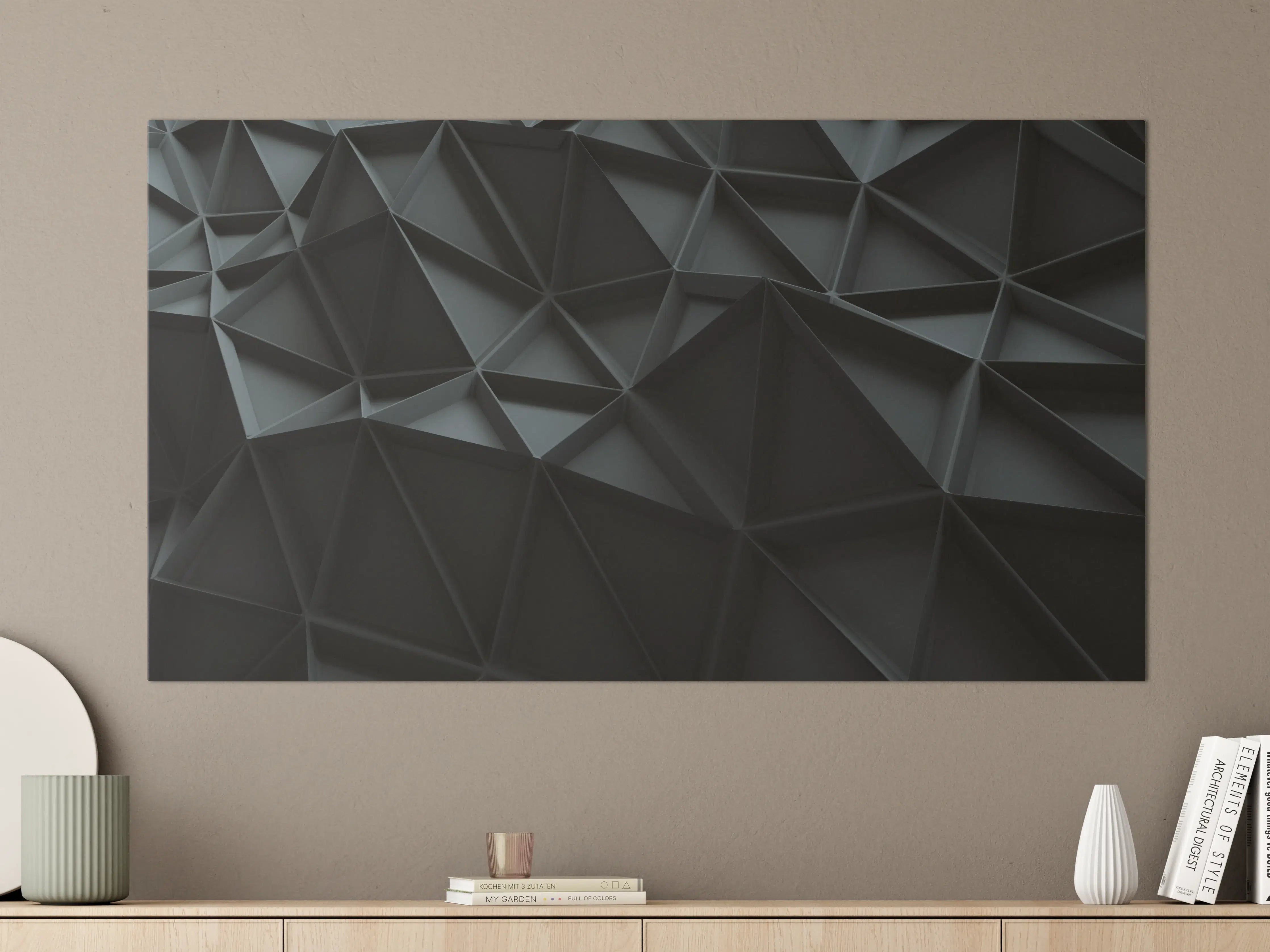 Große Wandbilder - Moderne schwarze Geometrie-Wanddekoration