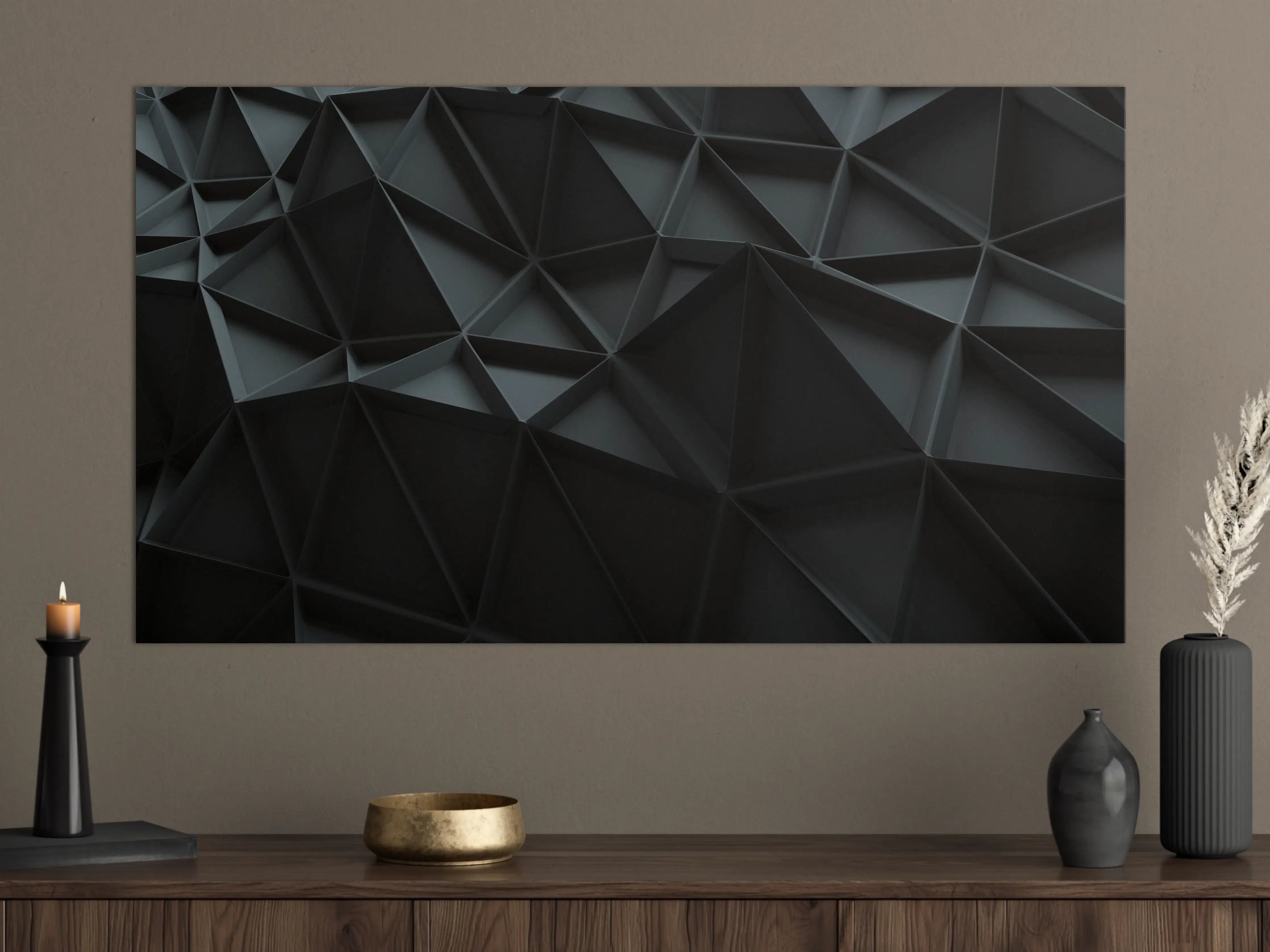 Große Wandbilder - Moderne schwarze Geometrie-Wanddekoration