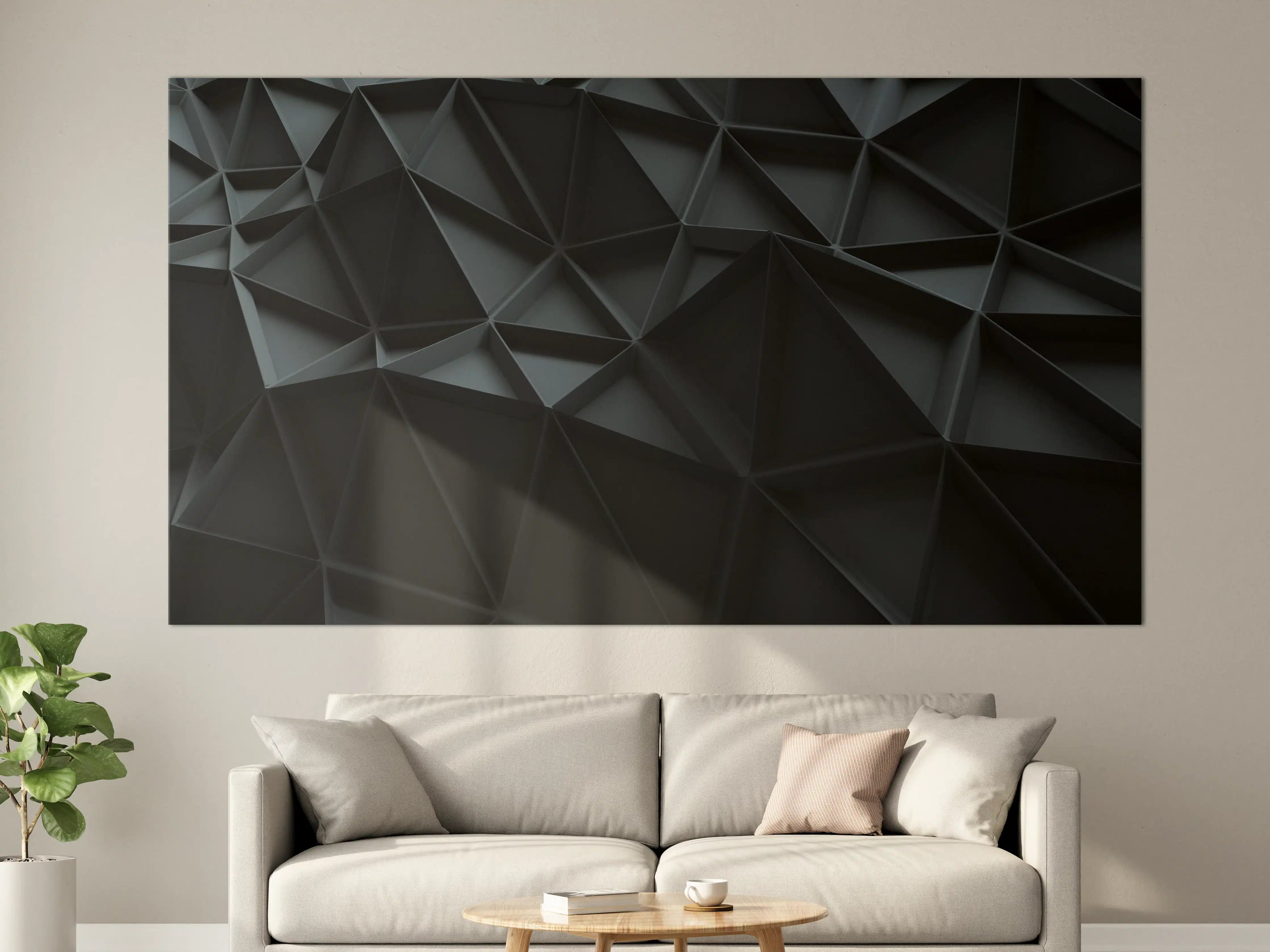Große Wandbilder - Moderne schwarze Geometrie-Wanddekoration