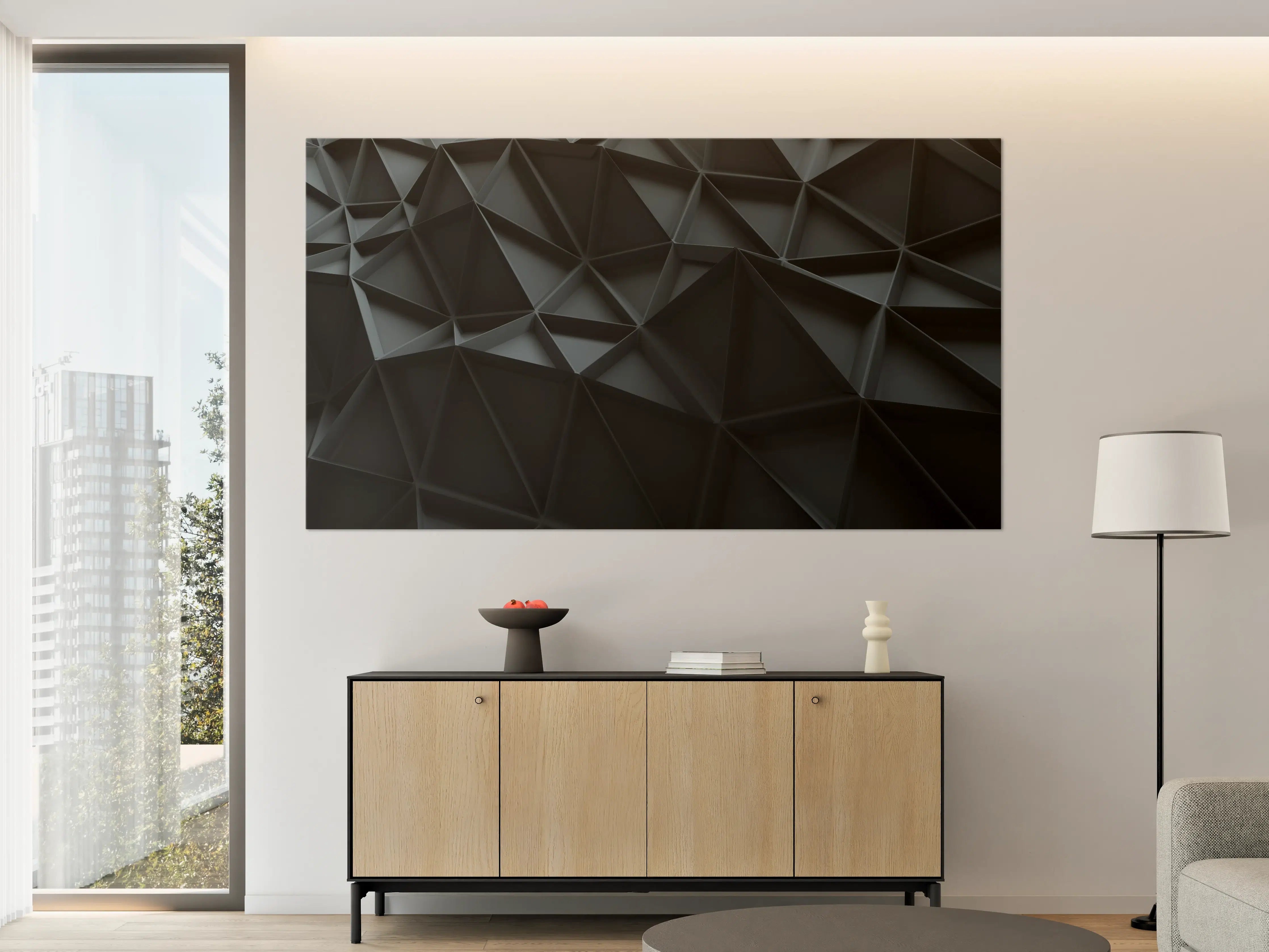 Große Wandbilder - Moderne schwarze Geometrie-Wanddekoration