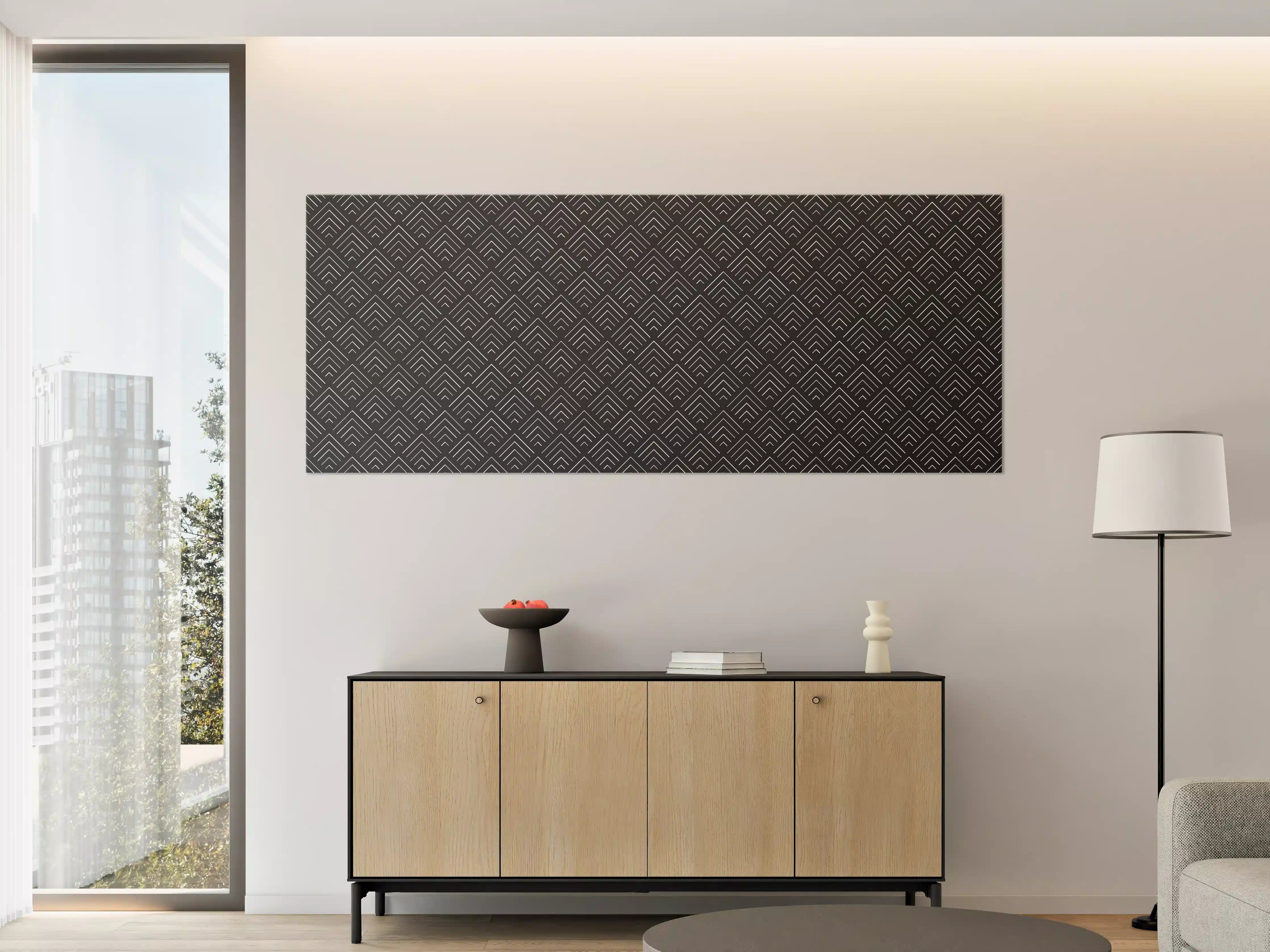 Große Wandbilder - Moderne schwarze und weiße Geometrie