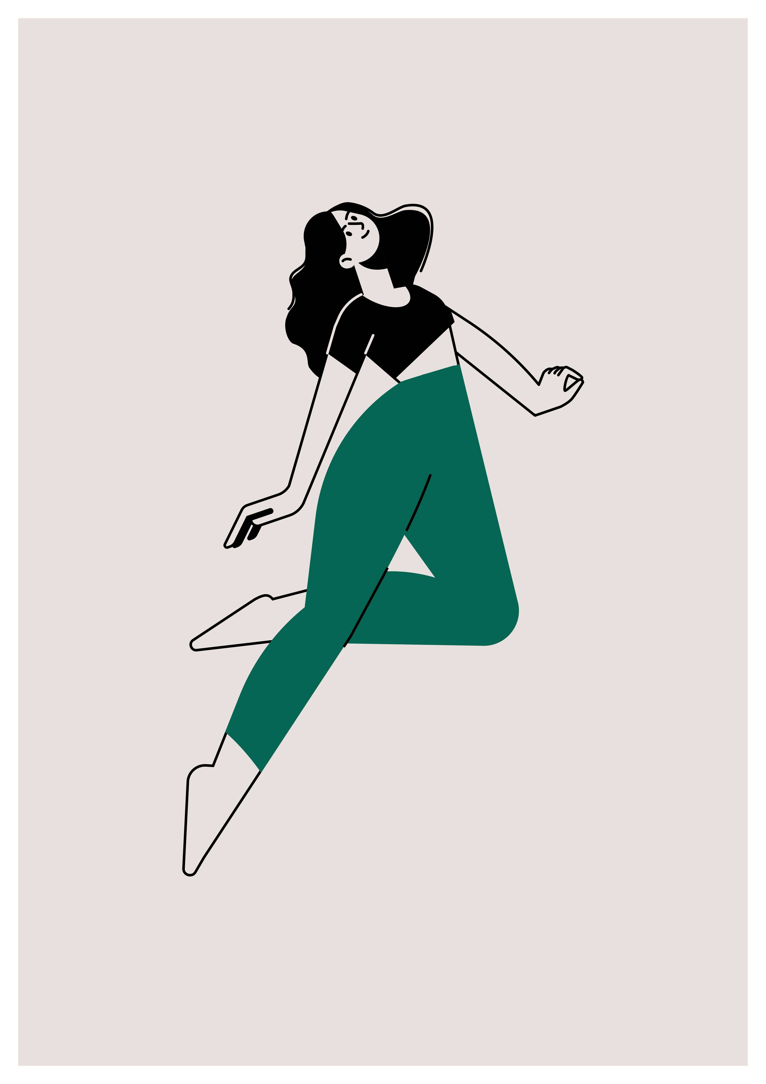 Große Wandbilder-Moderne weibliche Figur, minimalistischer Stil