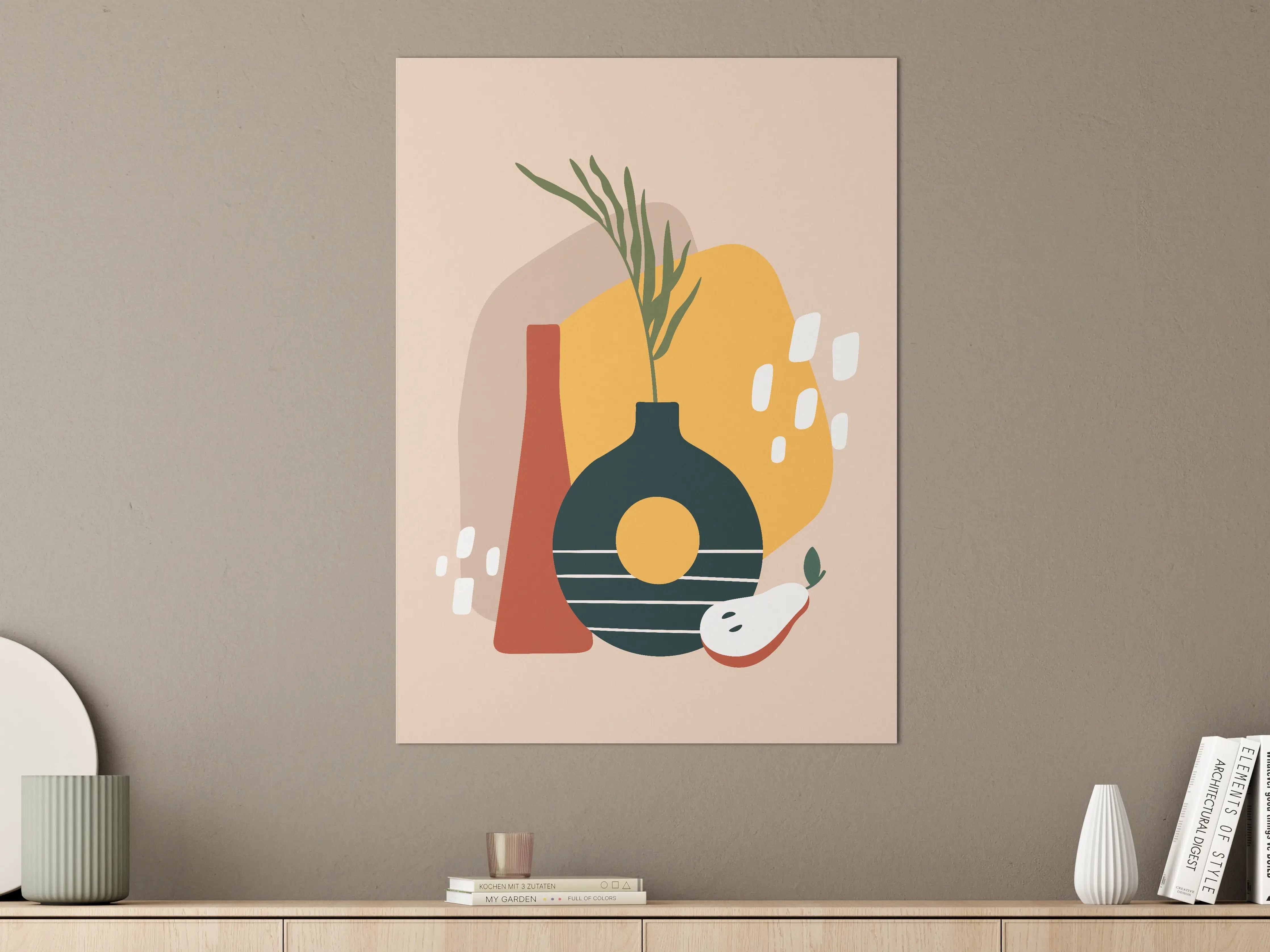 Große Wandbilder - Moderner Minimalismus mit Blumenvase