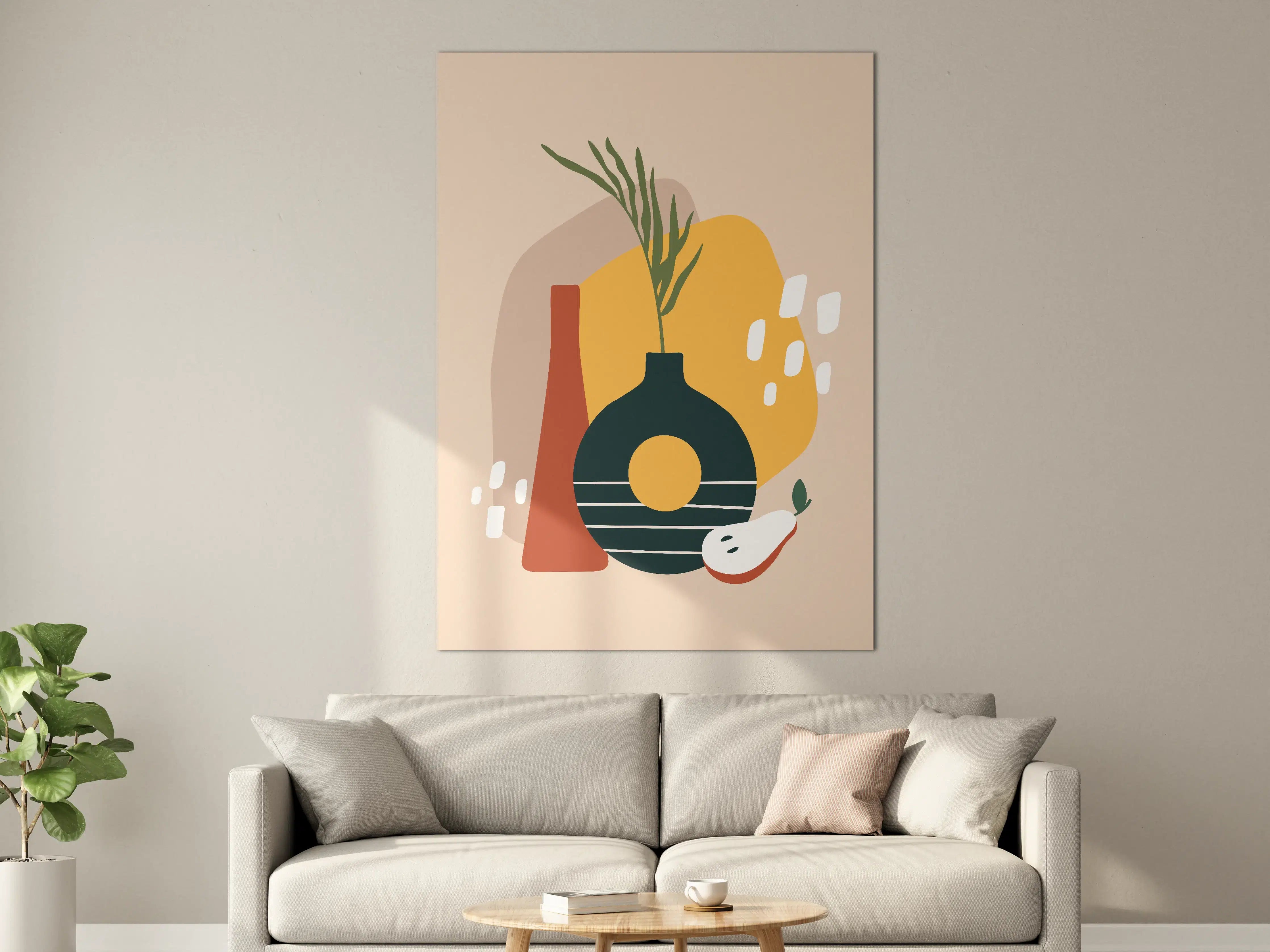 Große Wandbilder - Moderner Minimalismus mit Blumenvase
