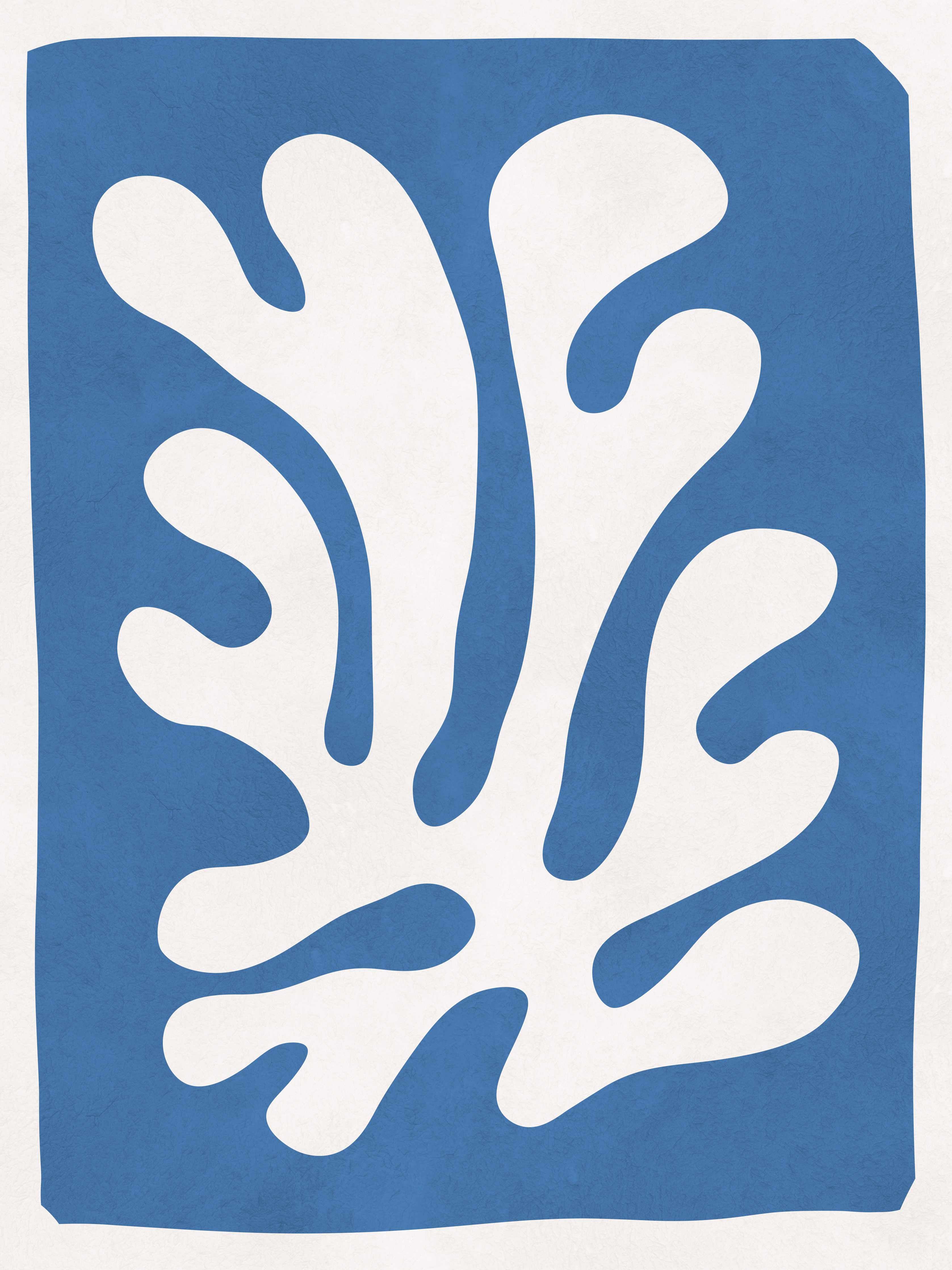 Große Wandbilder-Moderner blauer Dekor-Stencil