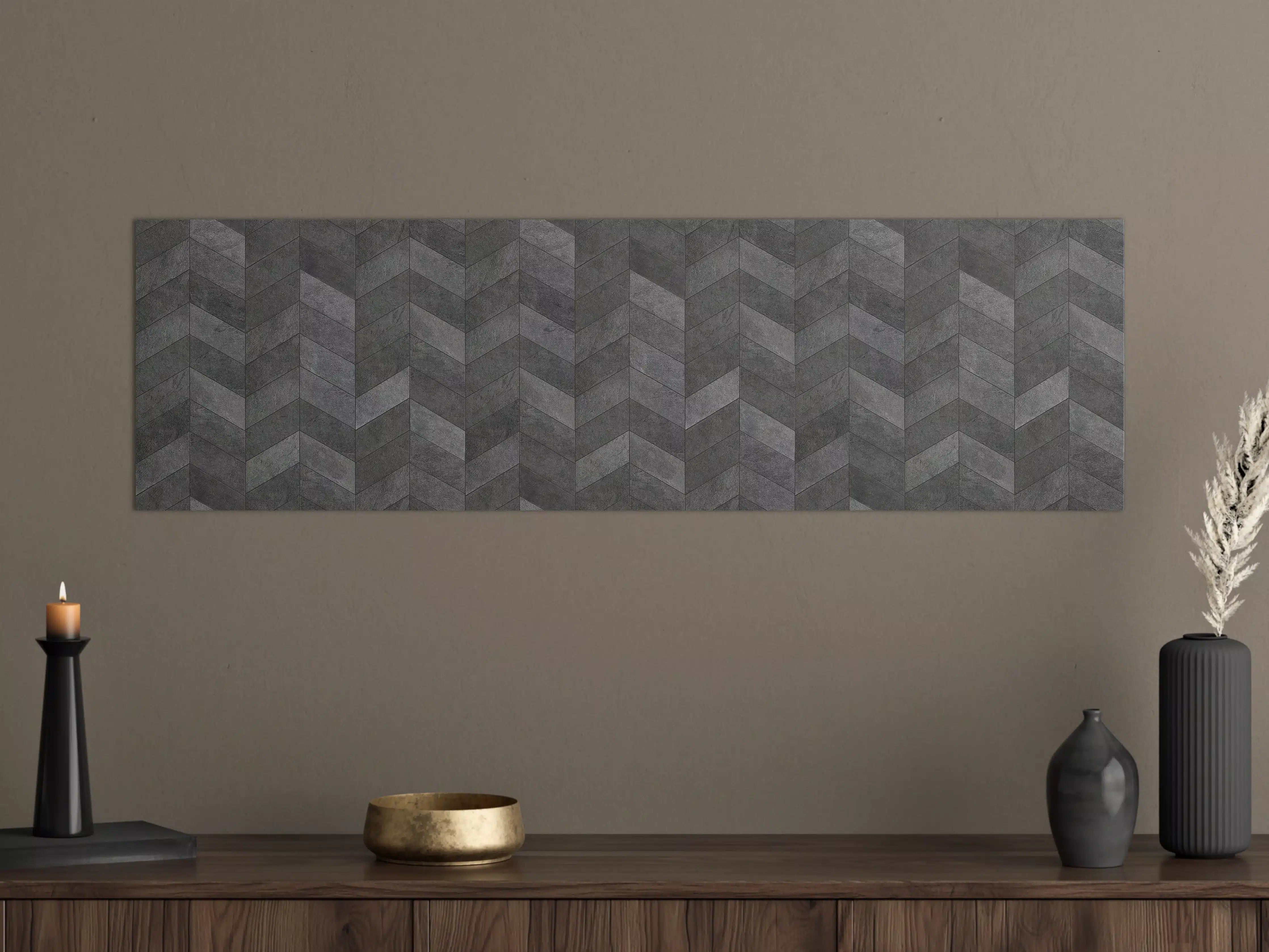 Große Wandbilder - Moderner grau-schwarz Marmor-Design