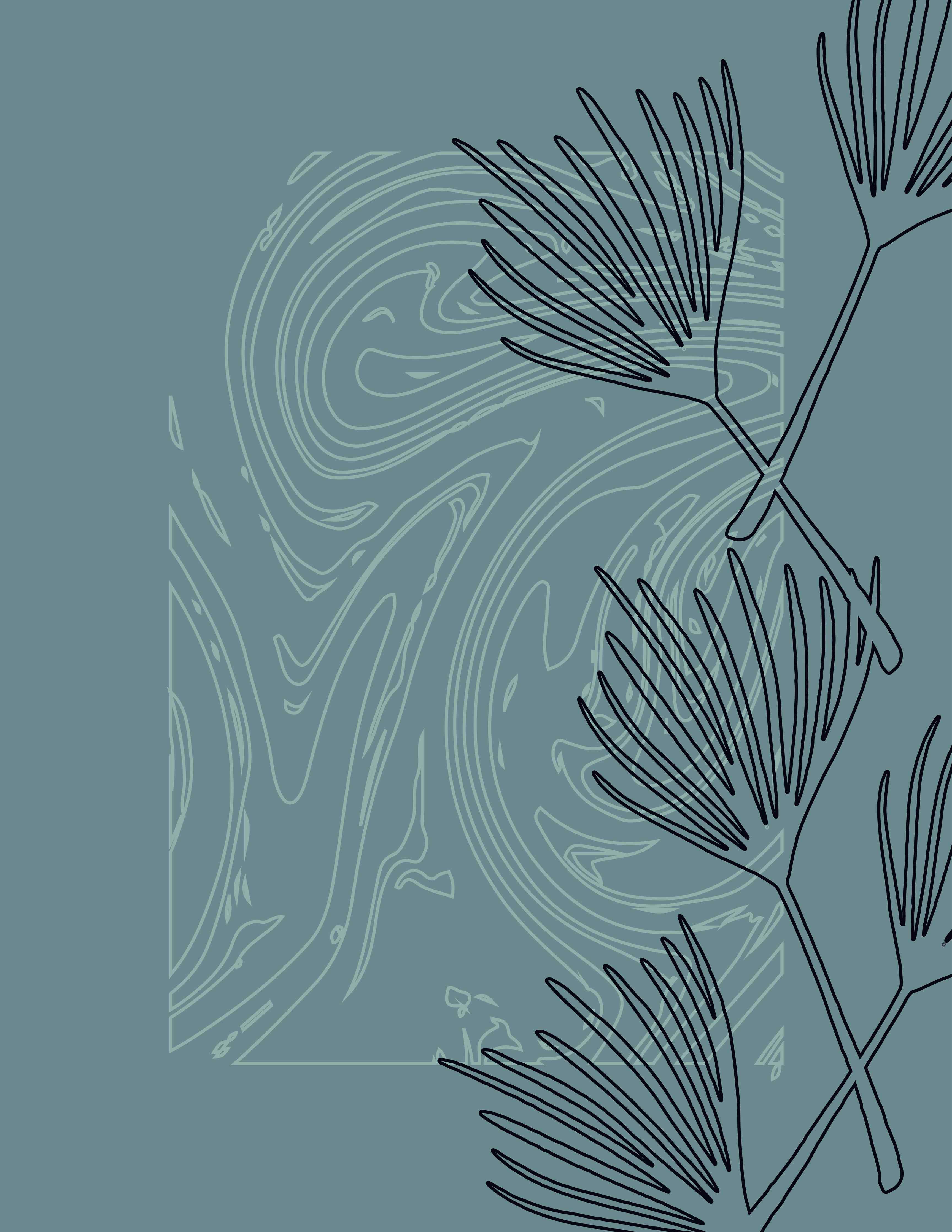 Große Wandbilder-Modernes Blau-Grün-Wandbild mit Naturmotiven