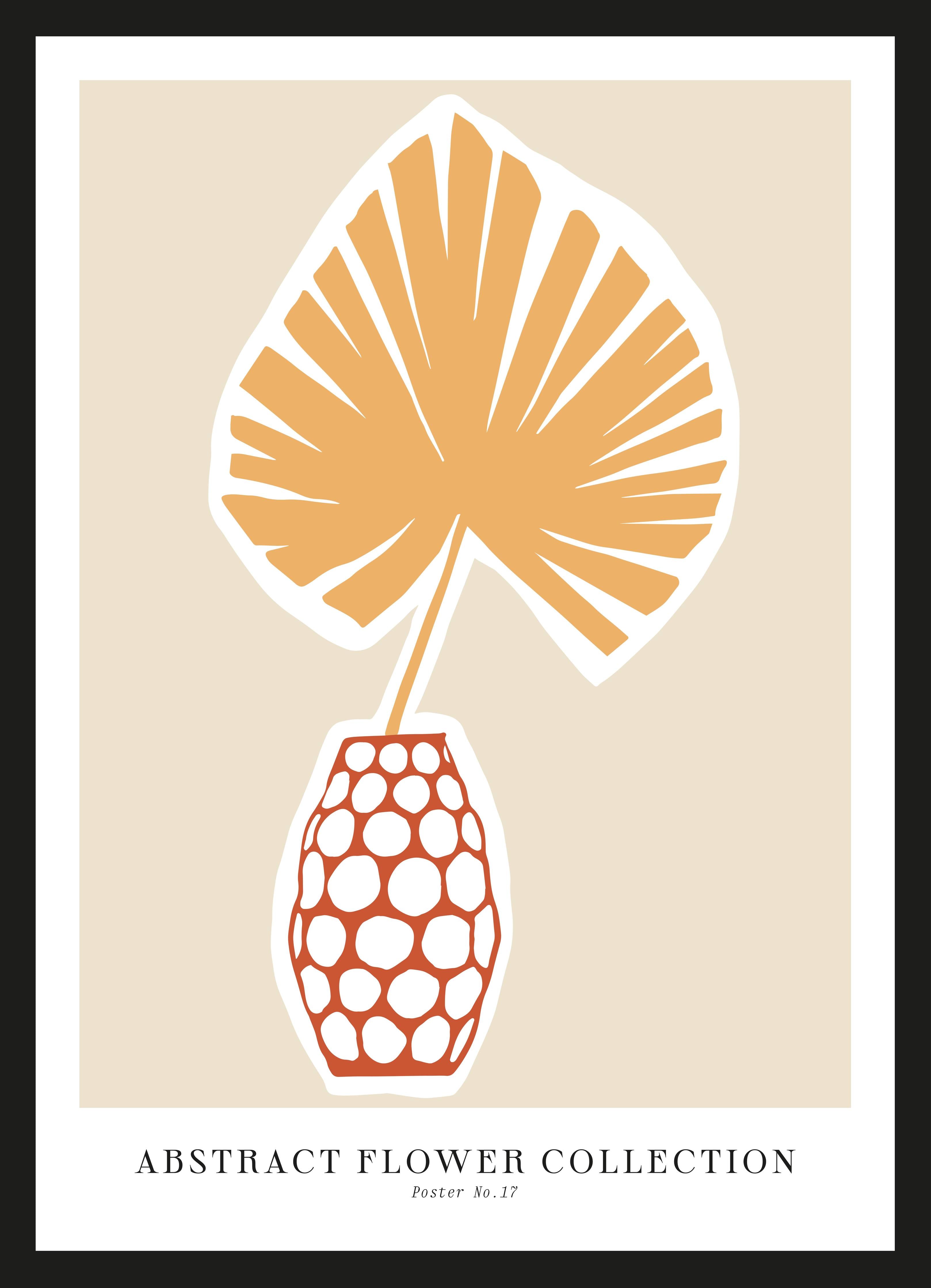 Große Wandbilder-Modernes Blumendesign in Braun und Beige