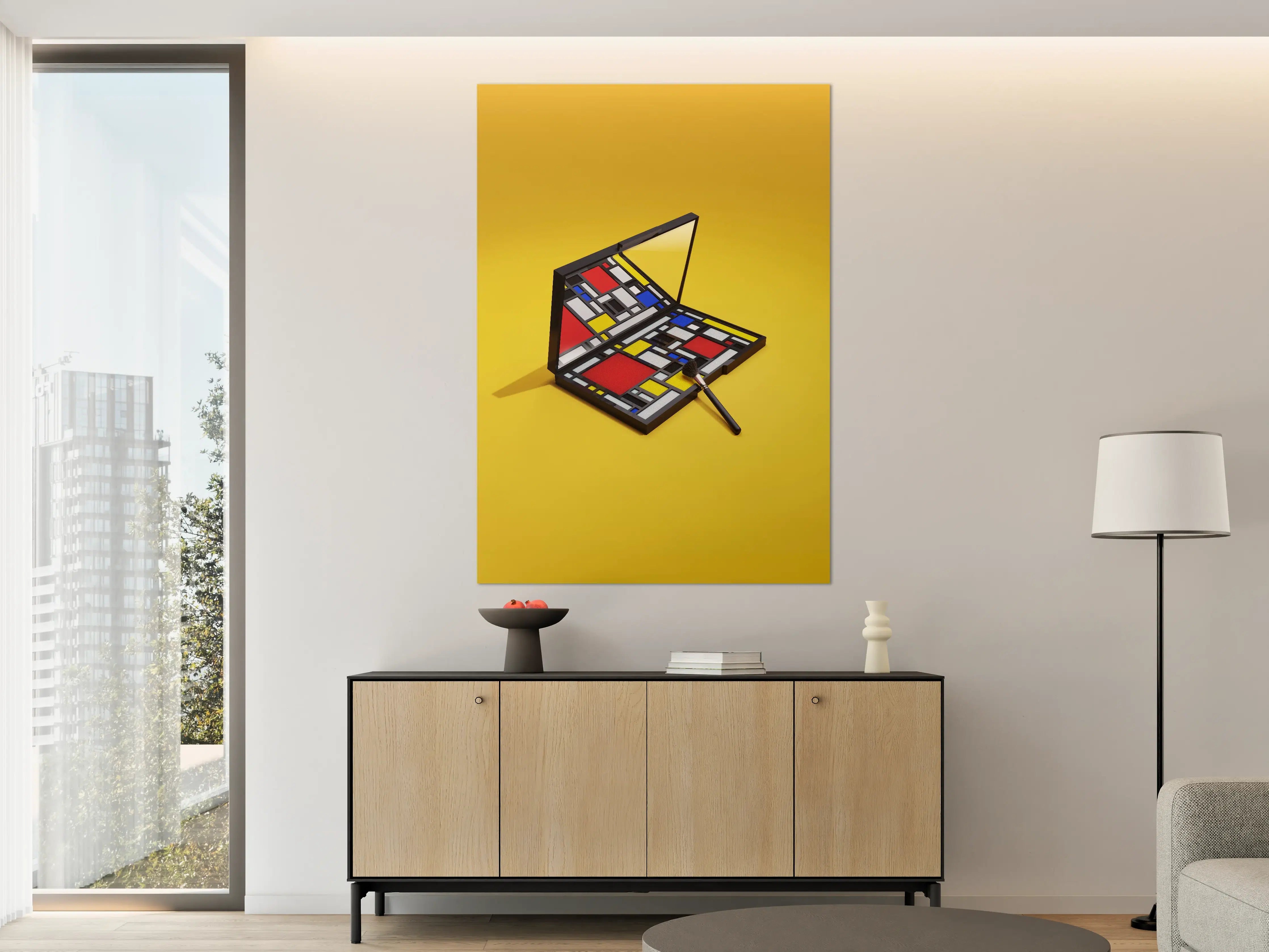 Große Wandbilder - Modernes Kunstwerk in Mondriaan-Stil
