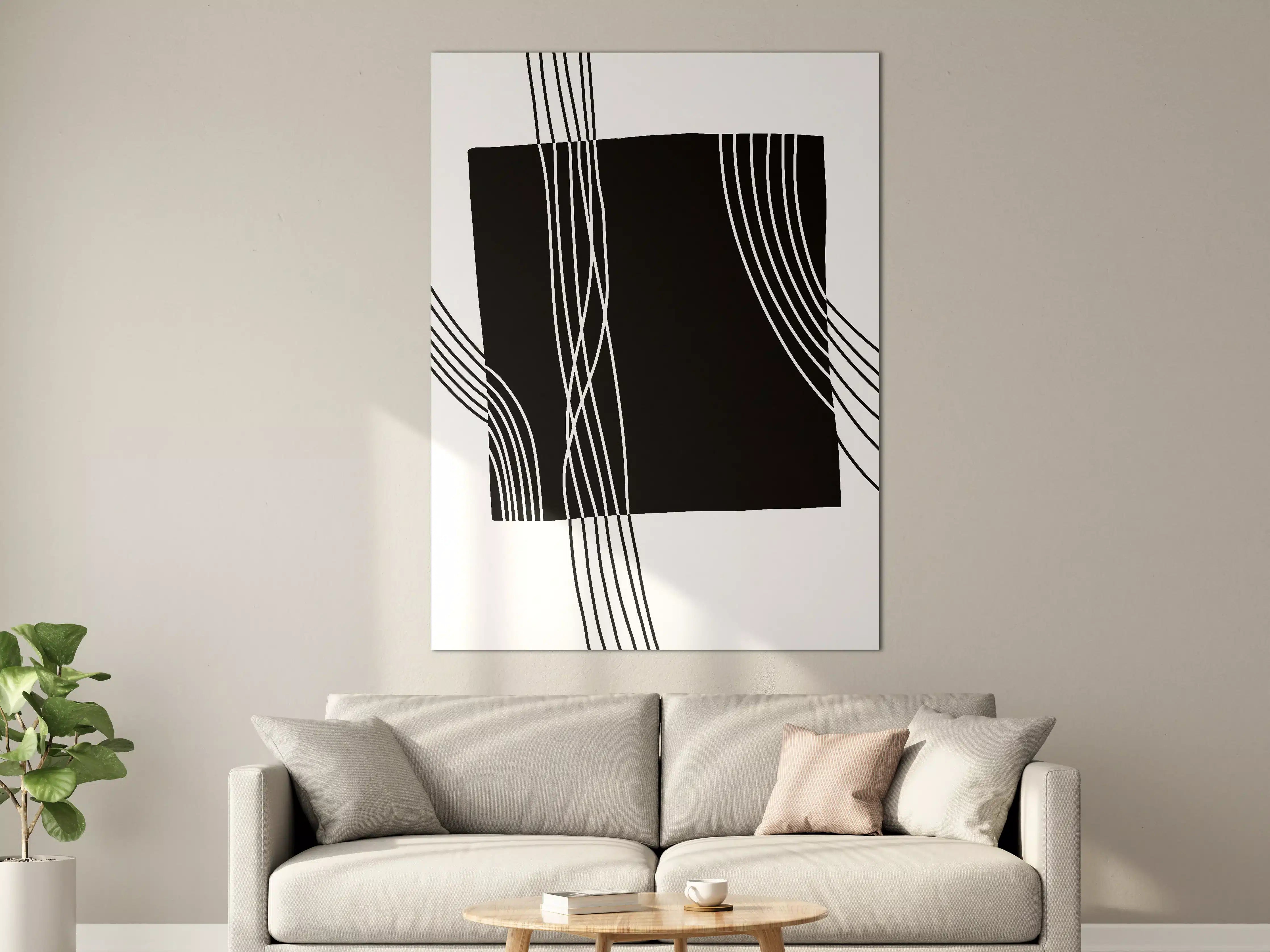 Große Wandbilder - Modernes Schwarz-Weiß-Design