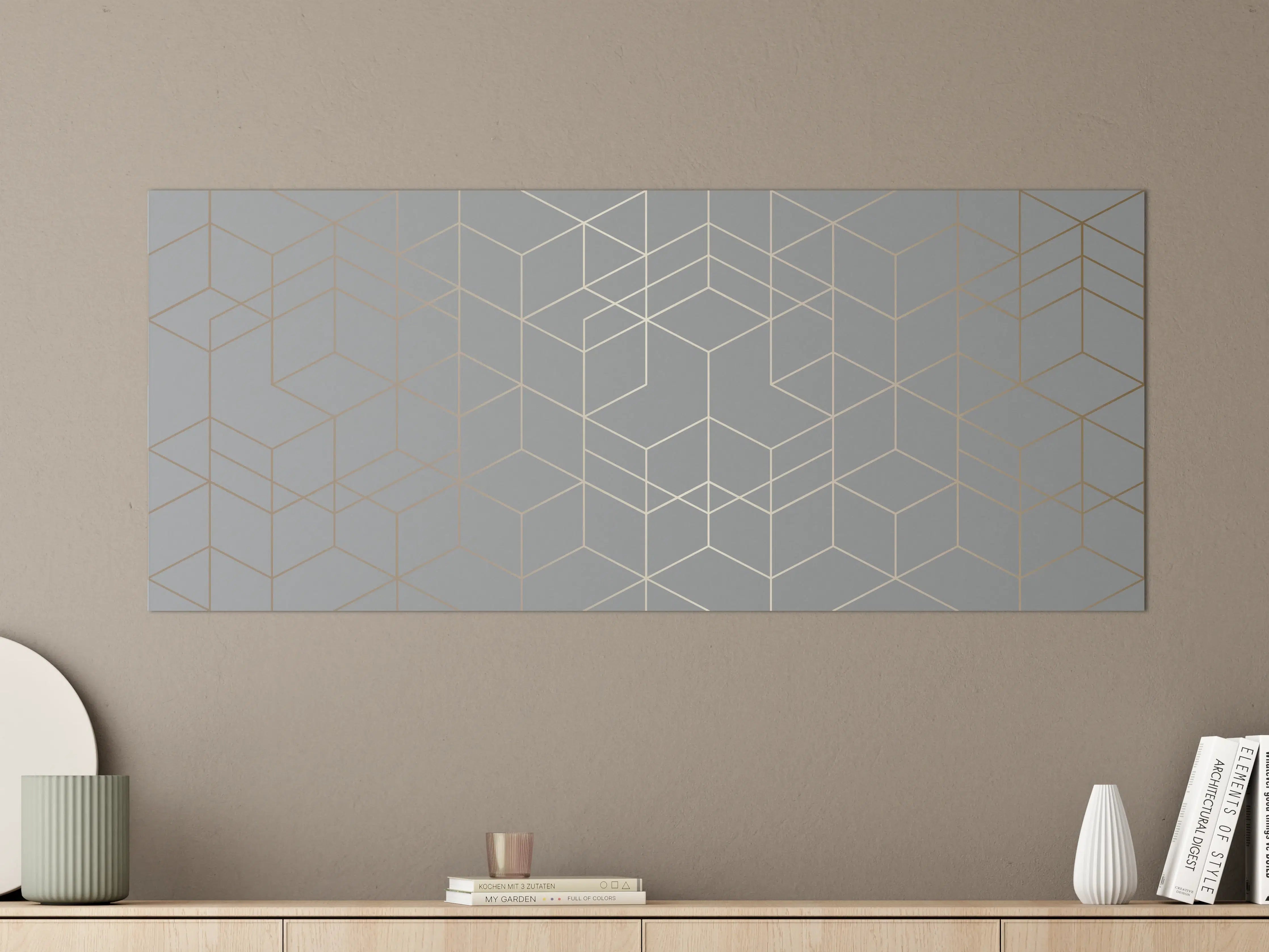 Große Wandbilder - Modernes Weiß-Grau-Design
