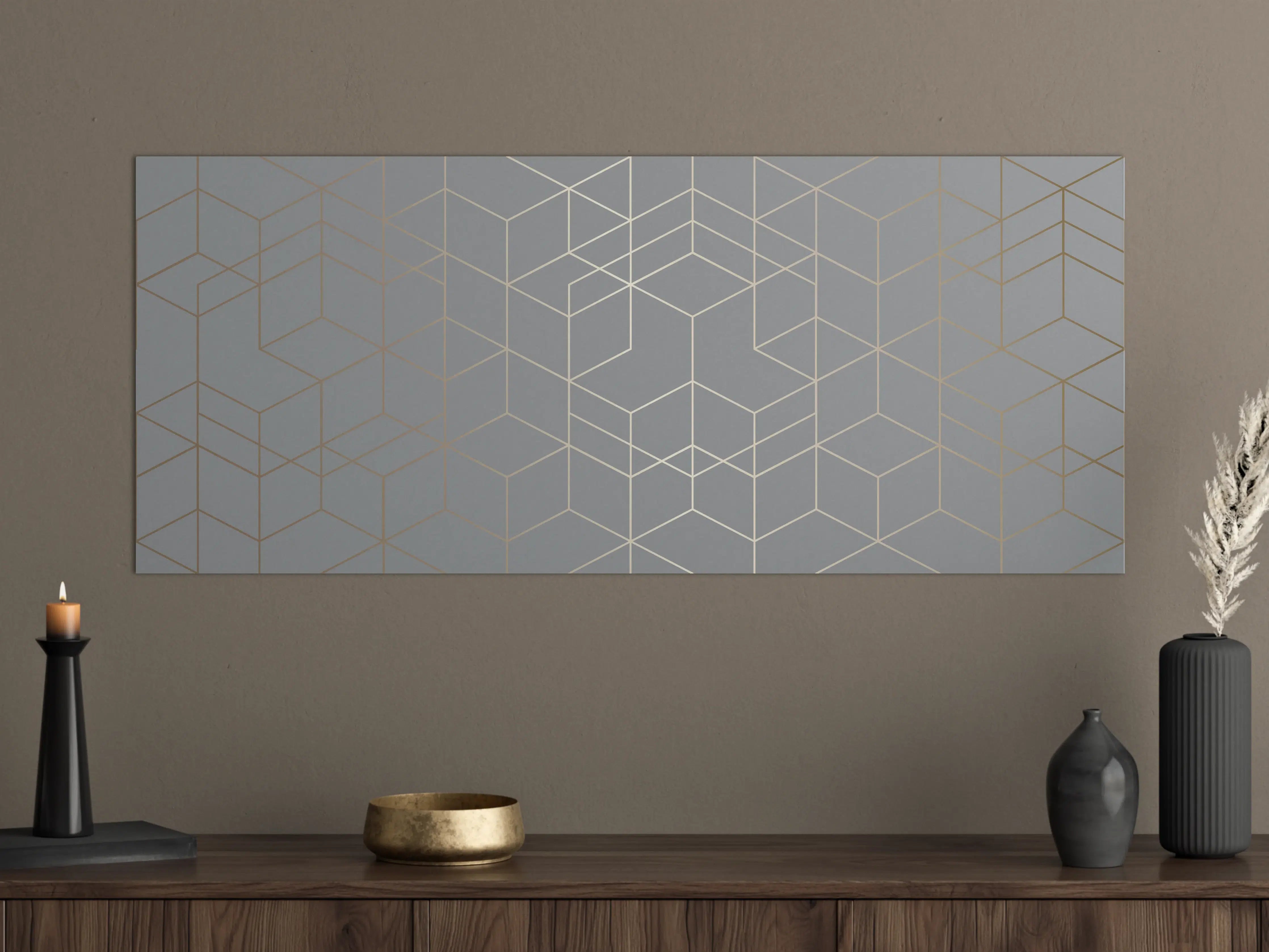Große Wandbilder - Modernes Weiß-Grau-Design