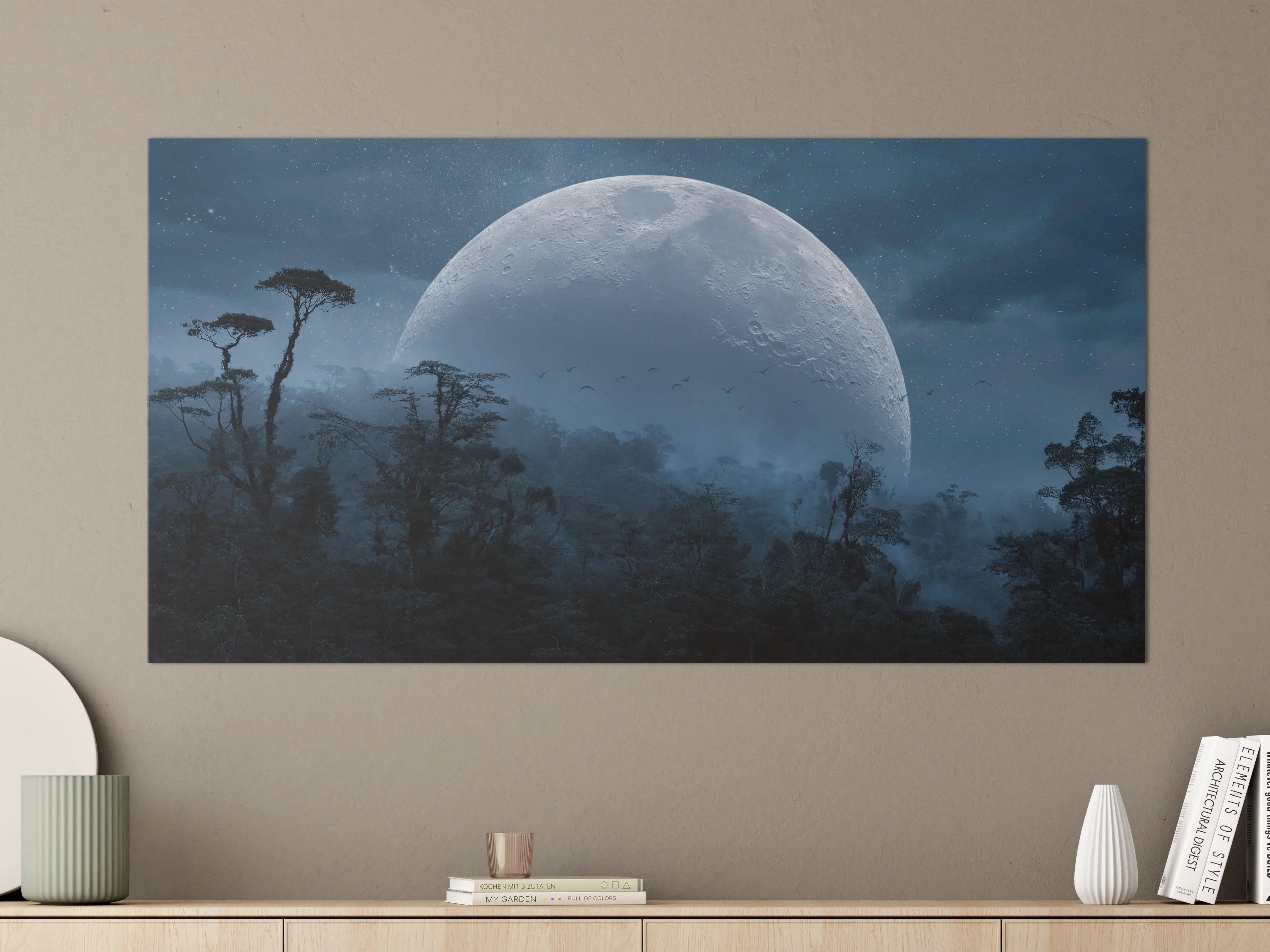 Große Wandbilder - Mondlicht Dschungel Panorama