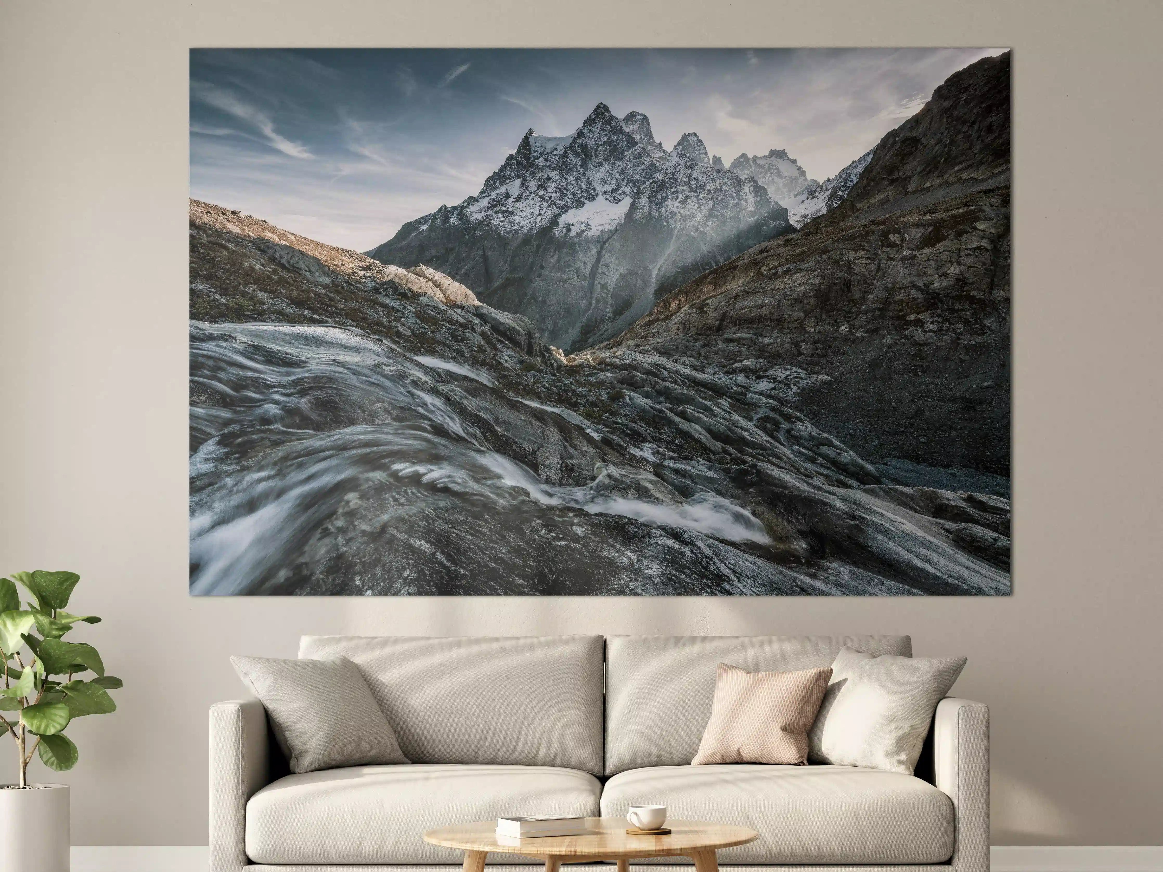 Große Wandbilder - Monochrome Berglandschaft