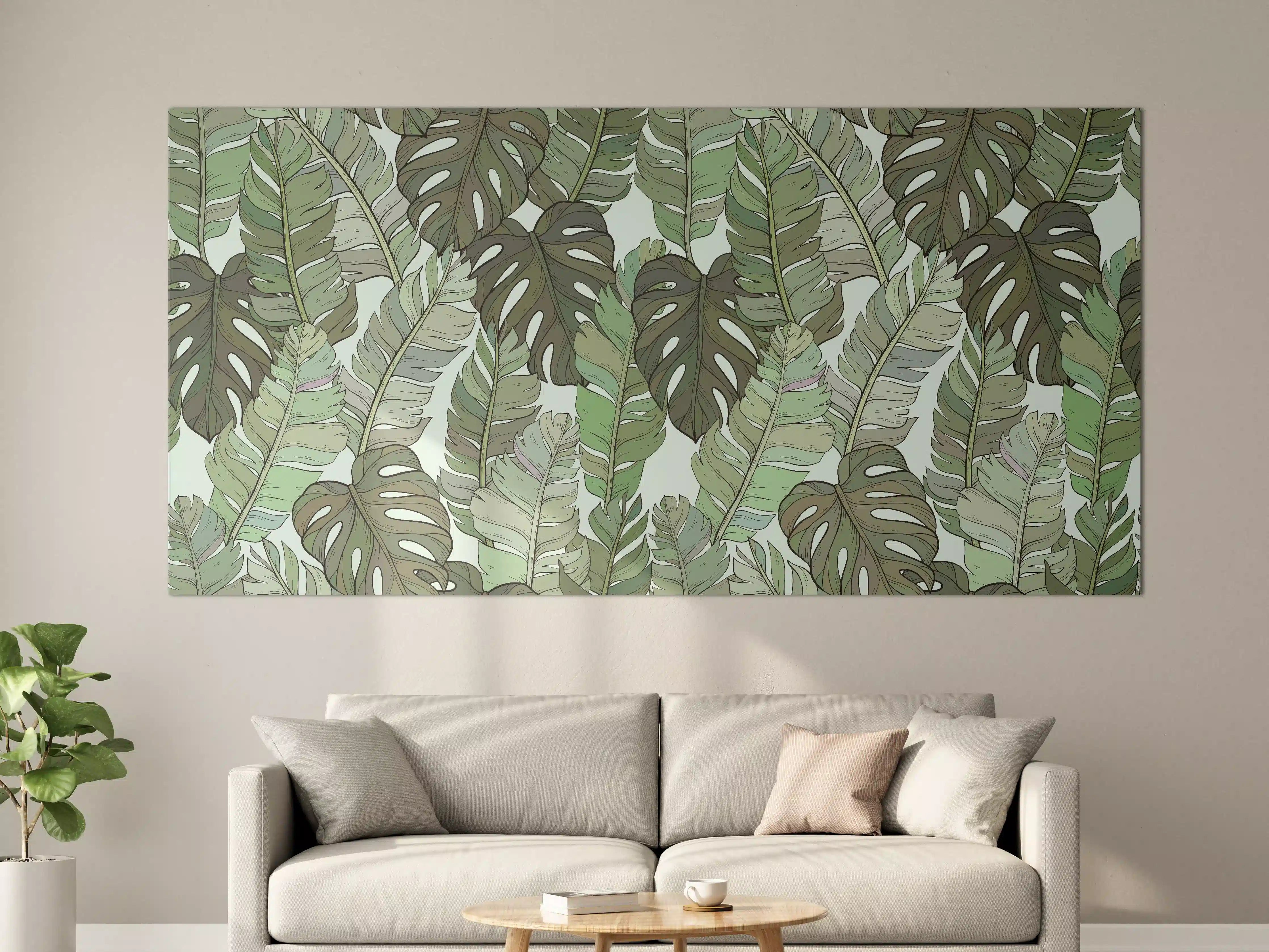 Große Wandbilder - Monstera-Blätter – Tropische Eleganz