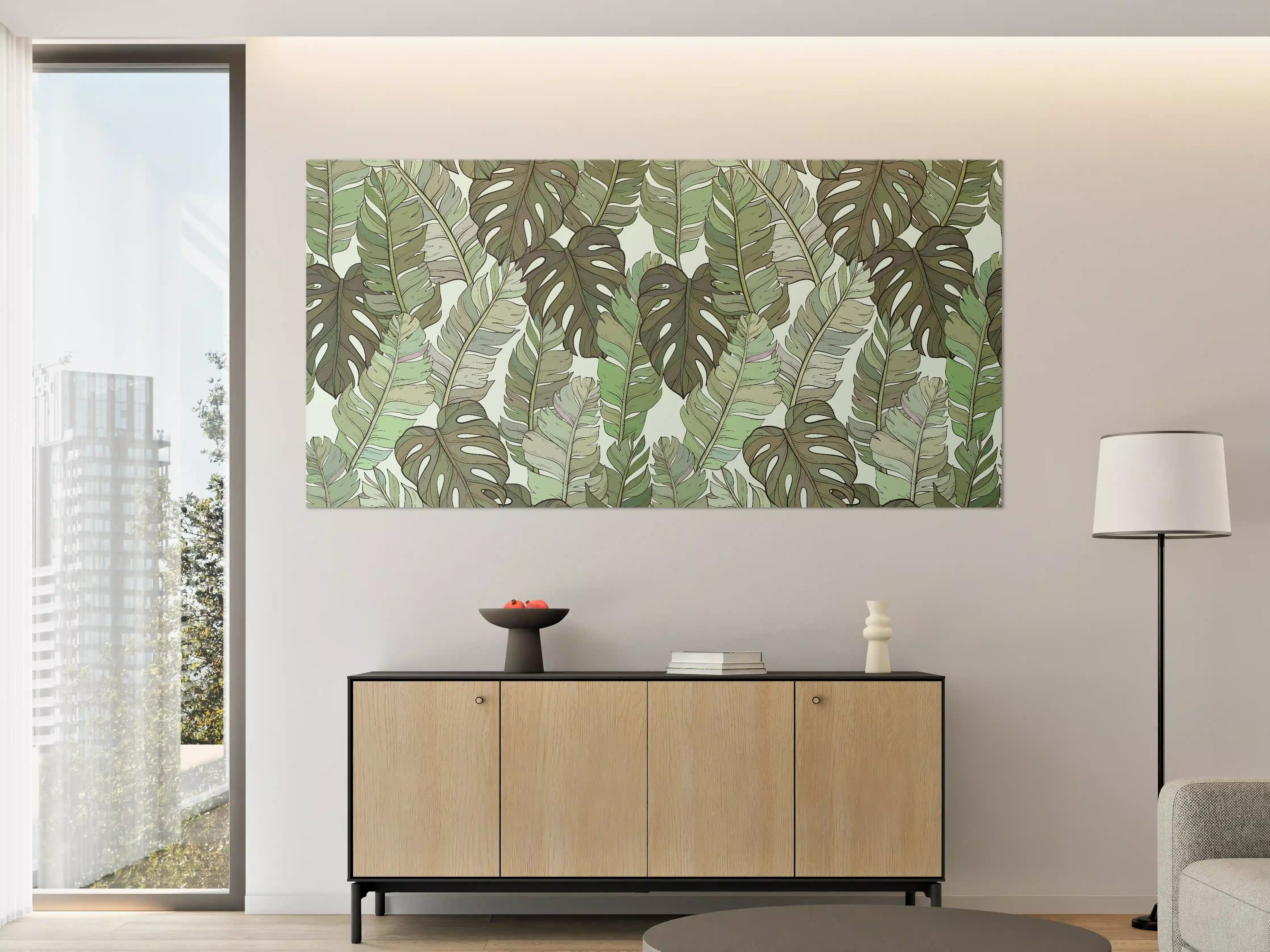 Große Wandbilder - Monstera-Blätter – Tropische Eleganz