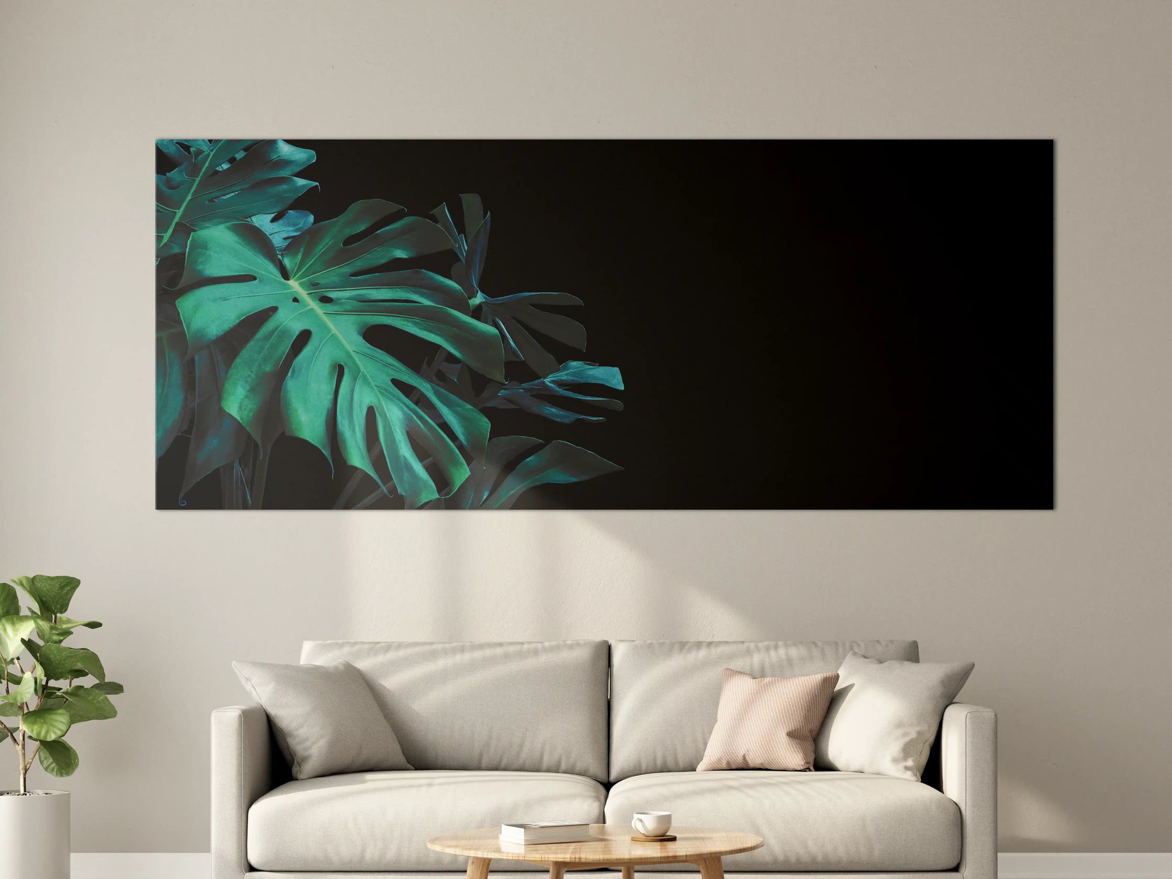 Große Wandbilder - Monstera deliciosa - tropische Blätter