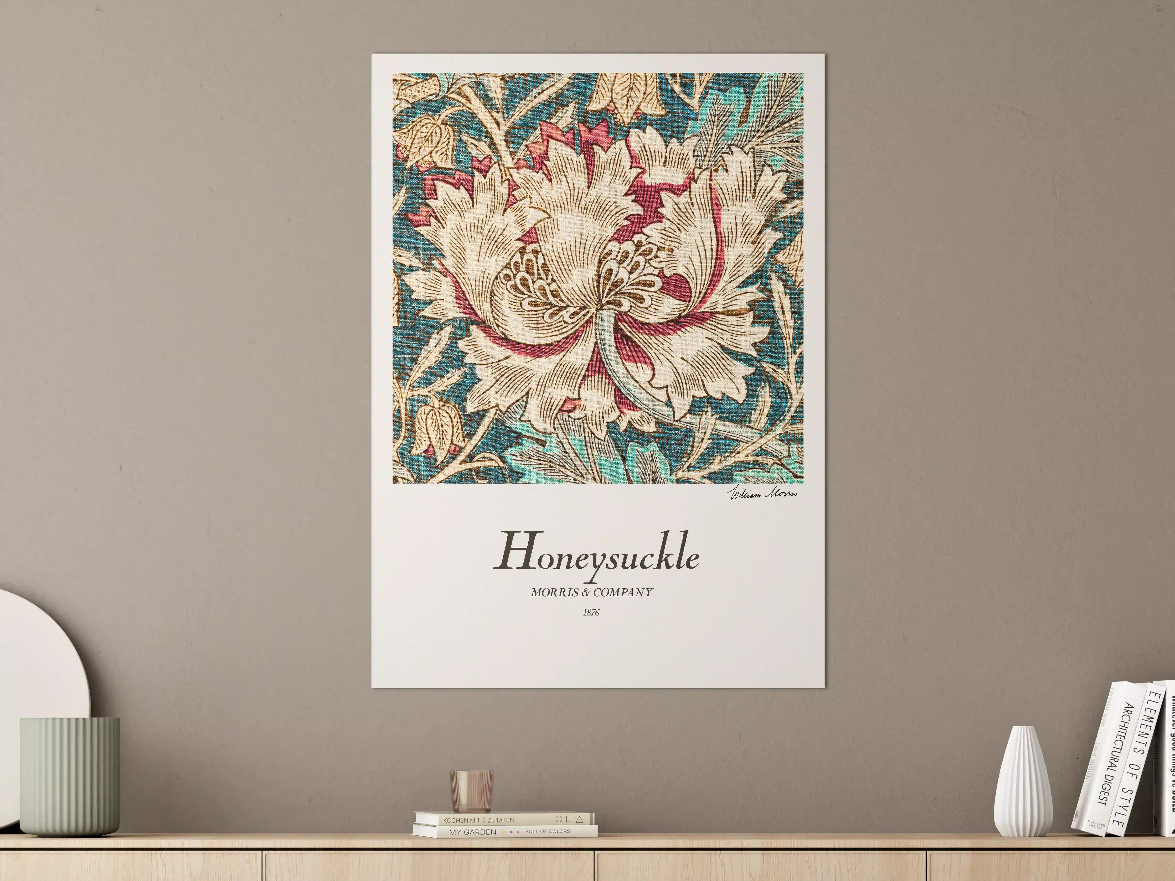 Große Wandbilder - Mosaik Gemälde "Honeysuckle"