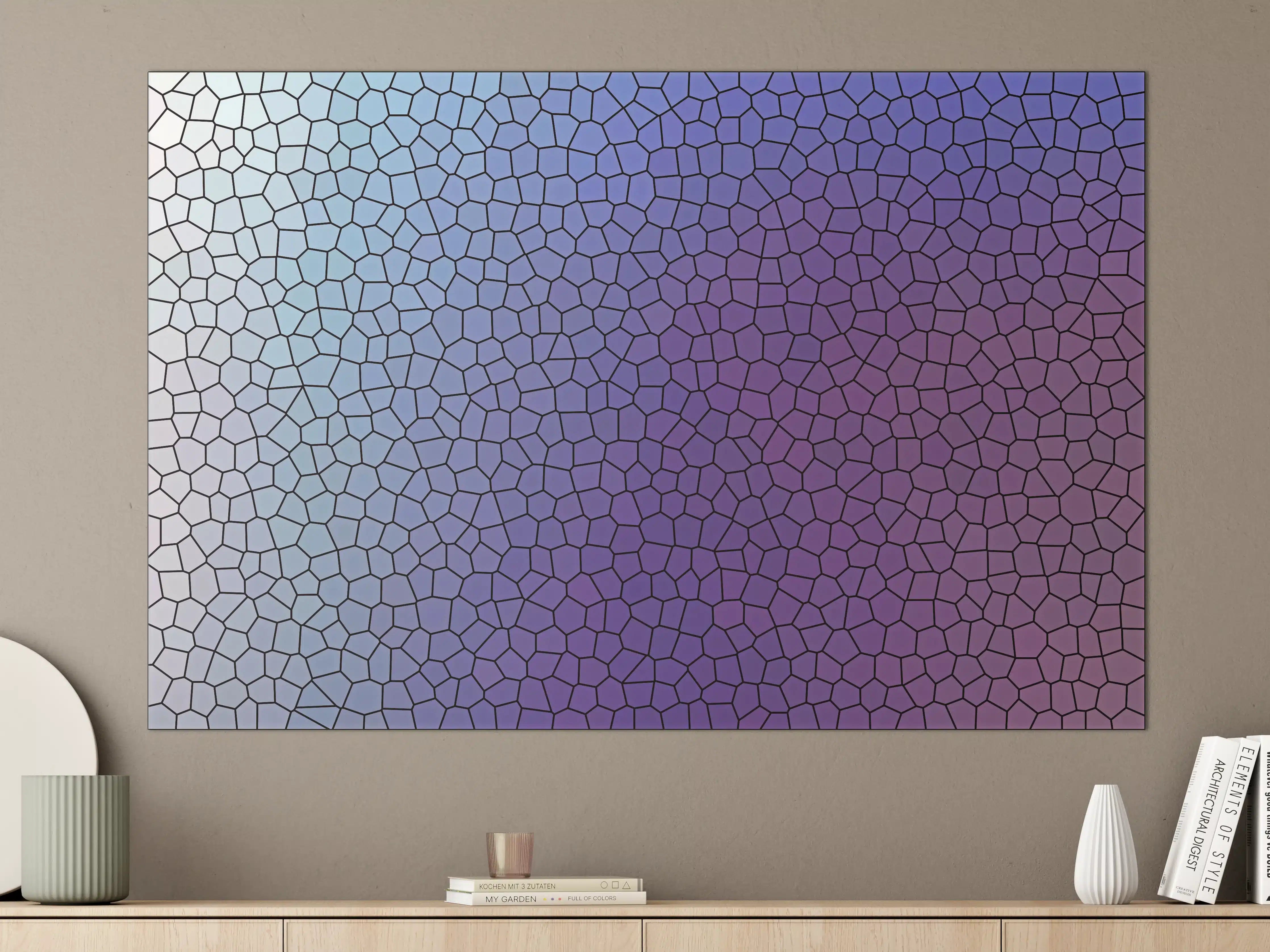 Große Wandbilder - Mosaik mit lila-bläulichem Übergang