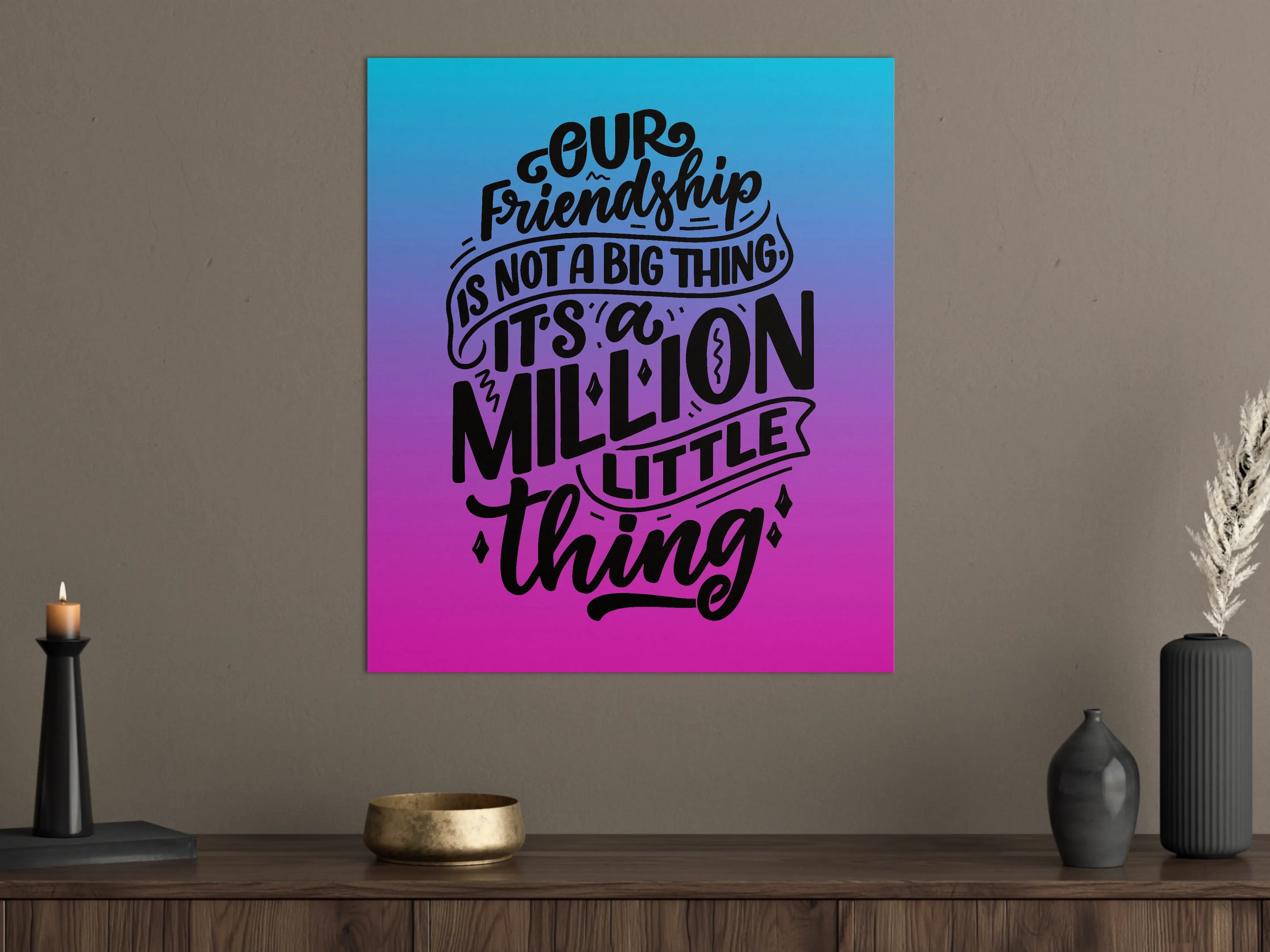 Große Wandbilder - Motiv mit inspirierendem Zitat in kreativer Schrift