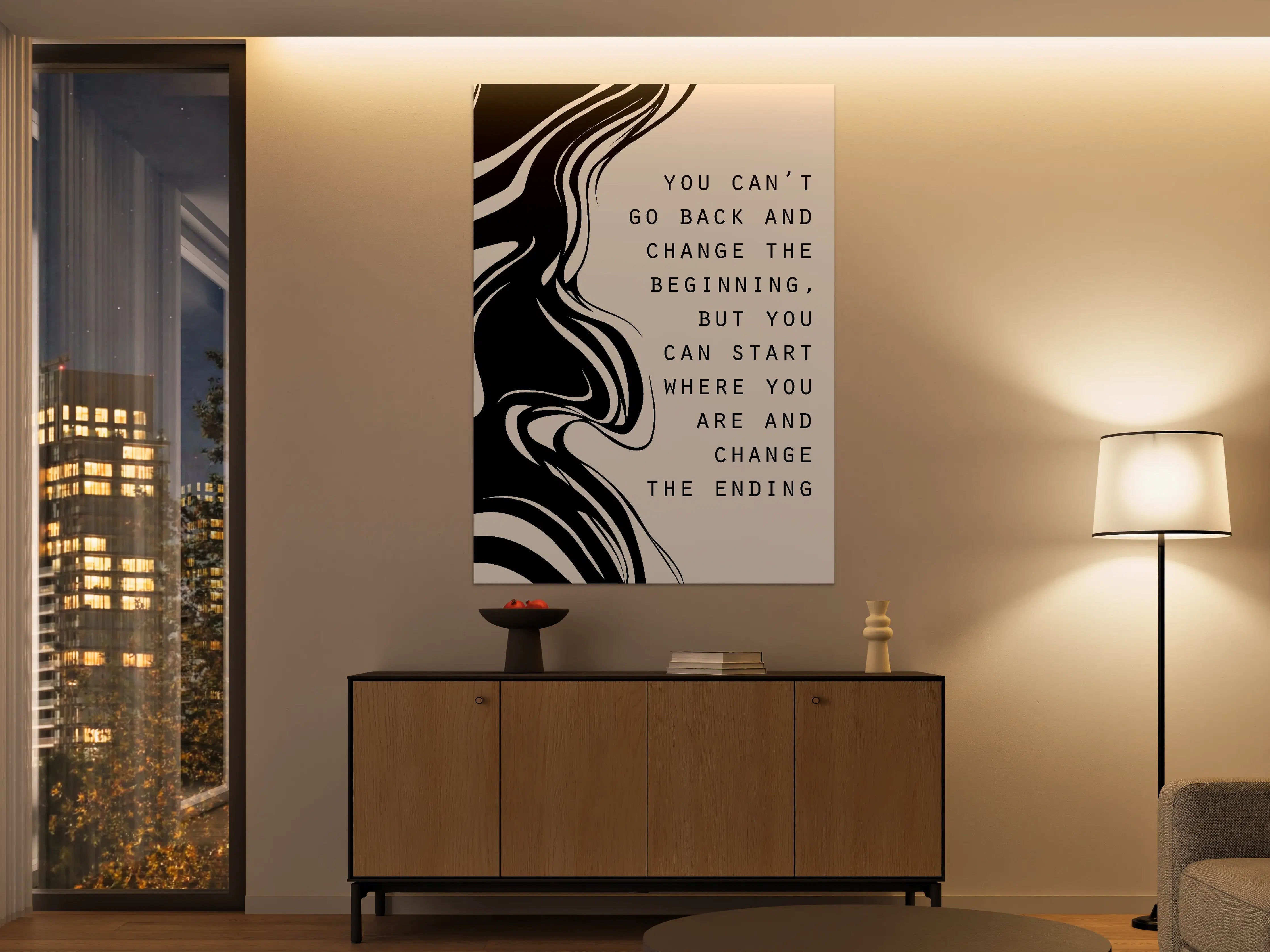 Große Wandbilder - Motivierende Grautöne Wandkunst